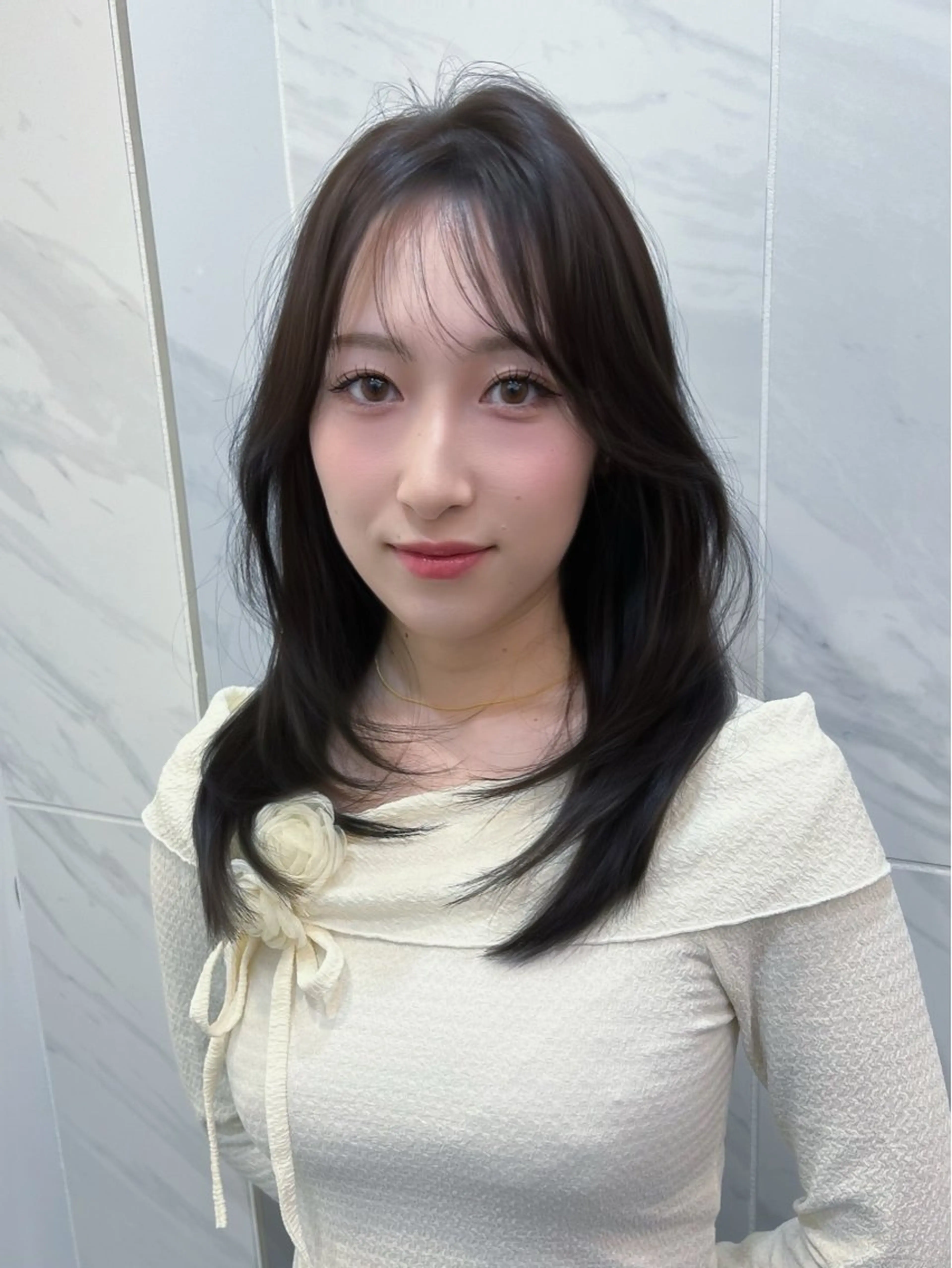 ミディアム 髪質改善 レイヤーカット トリートメント カット ヘアカラー トリートメント 🩶レイヤーカット/ さわ🩶のヘアスタイル