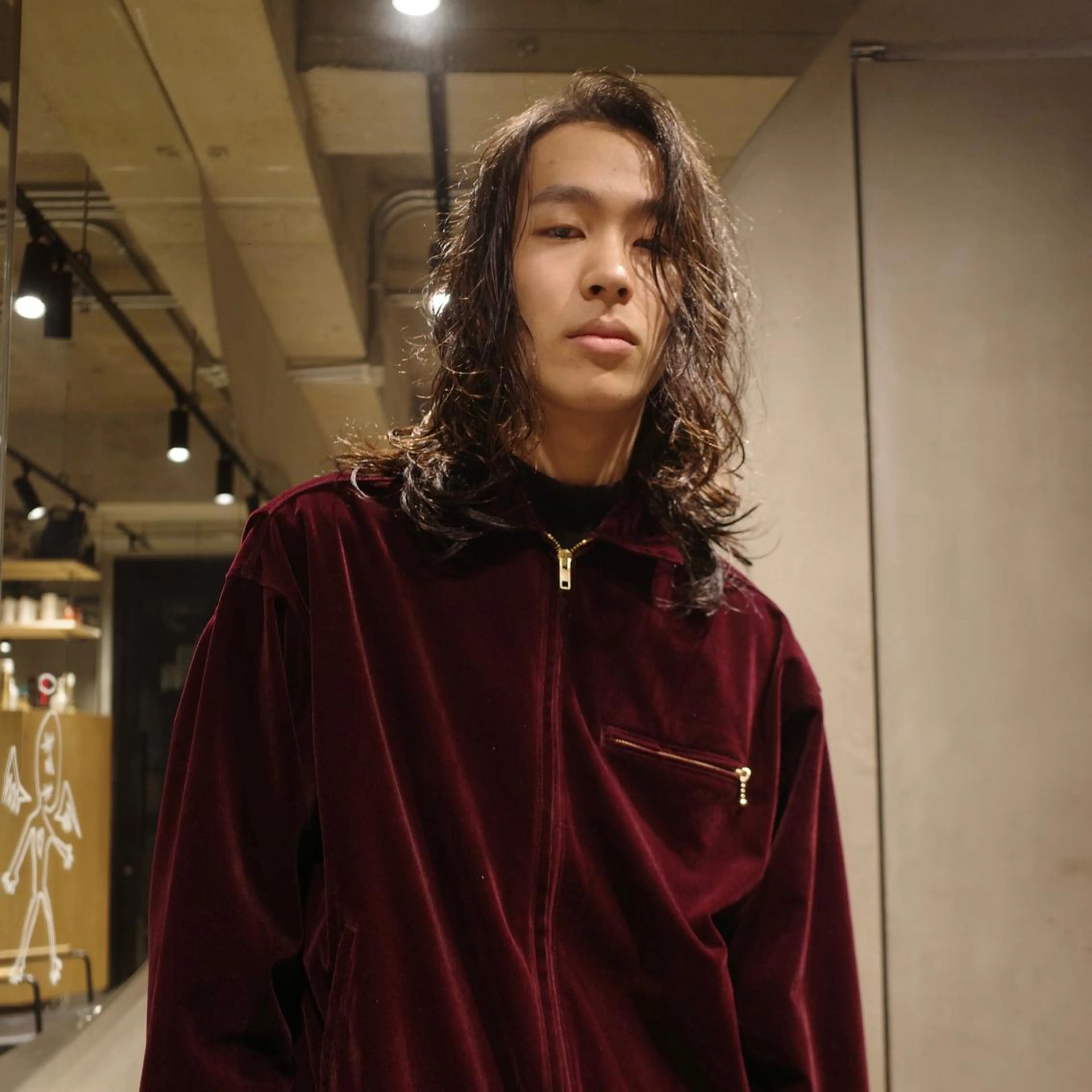 セミロング パーマ メンズ ショートボブ メンズブリーチ メンズデザインカット フェードカット メンズハイライト カット パーマ 🌈圧倒的デザイン パーマ　関和希のヘアスタイル