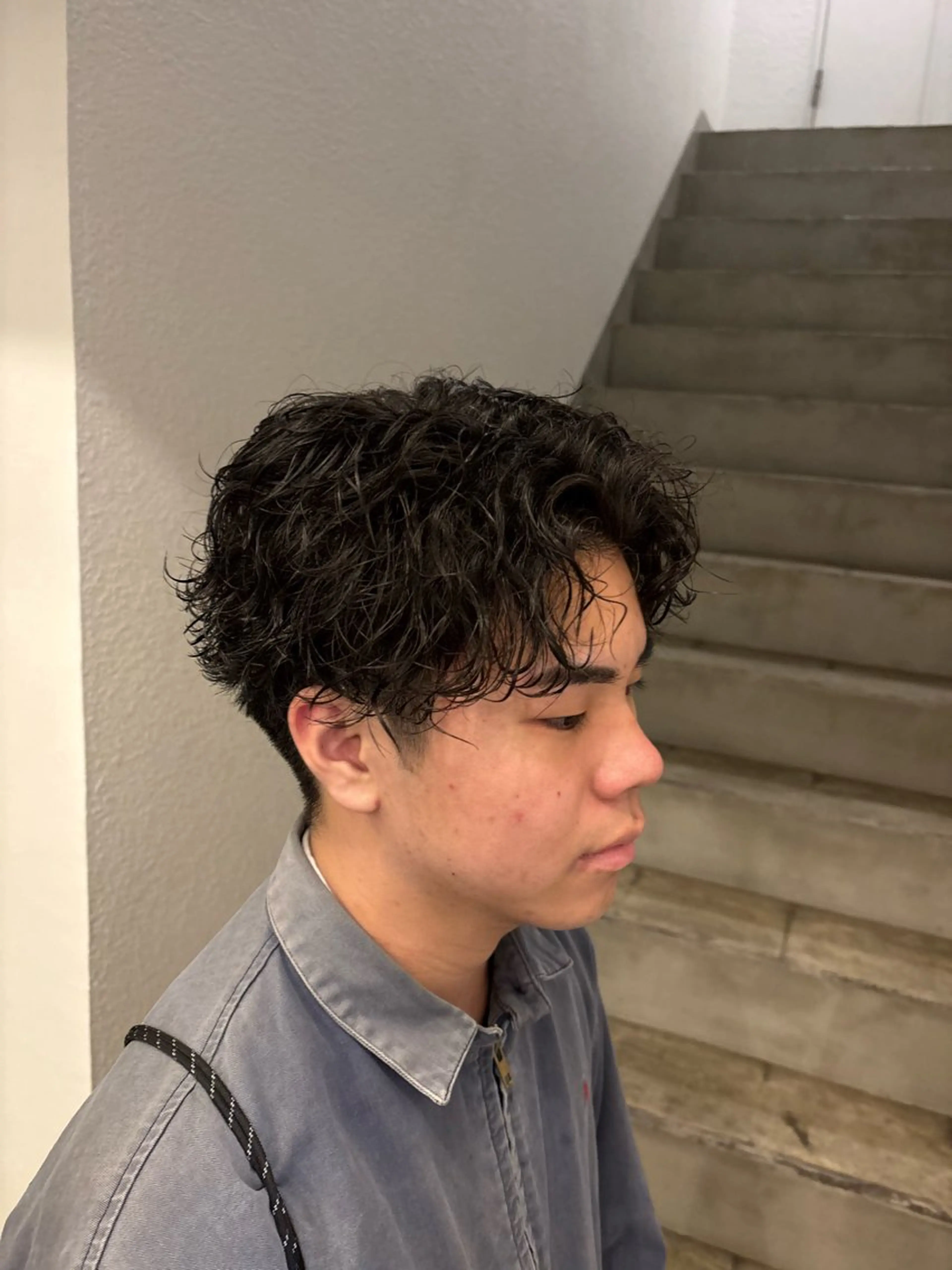 パーマ メンズ メンズパーマ 波巻きパーマ パーマ メンズハイトーン特化 てるぼうのヘアスタイル