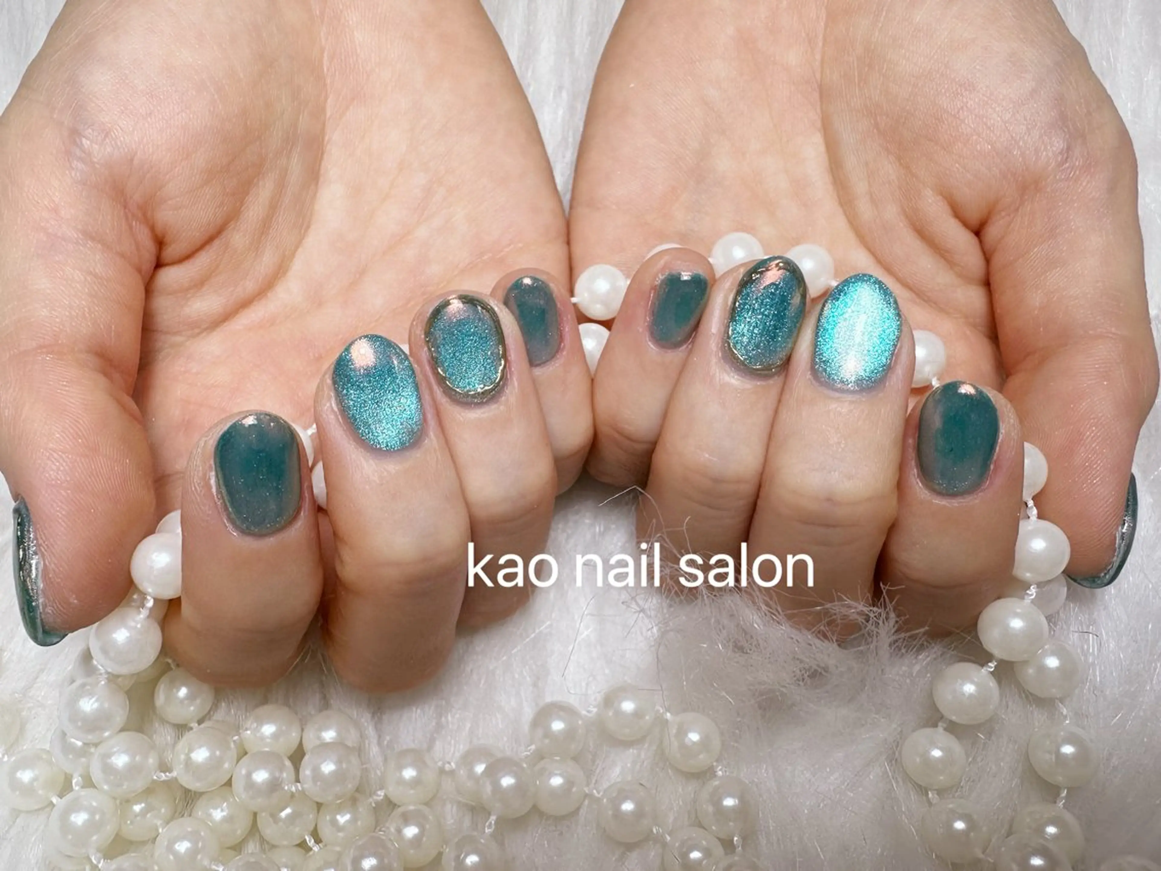 ネイル ハンドネイル kao nail マグネット/長さだしのネイルデザイン
