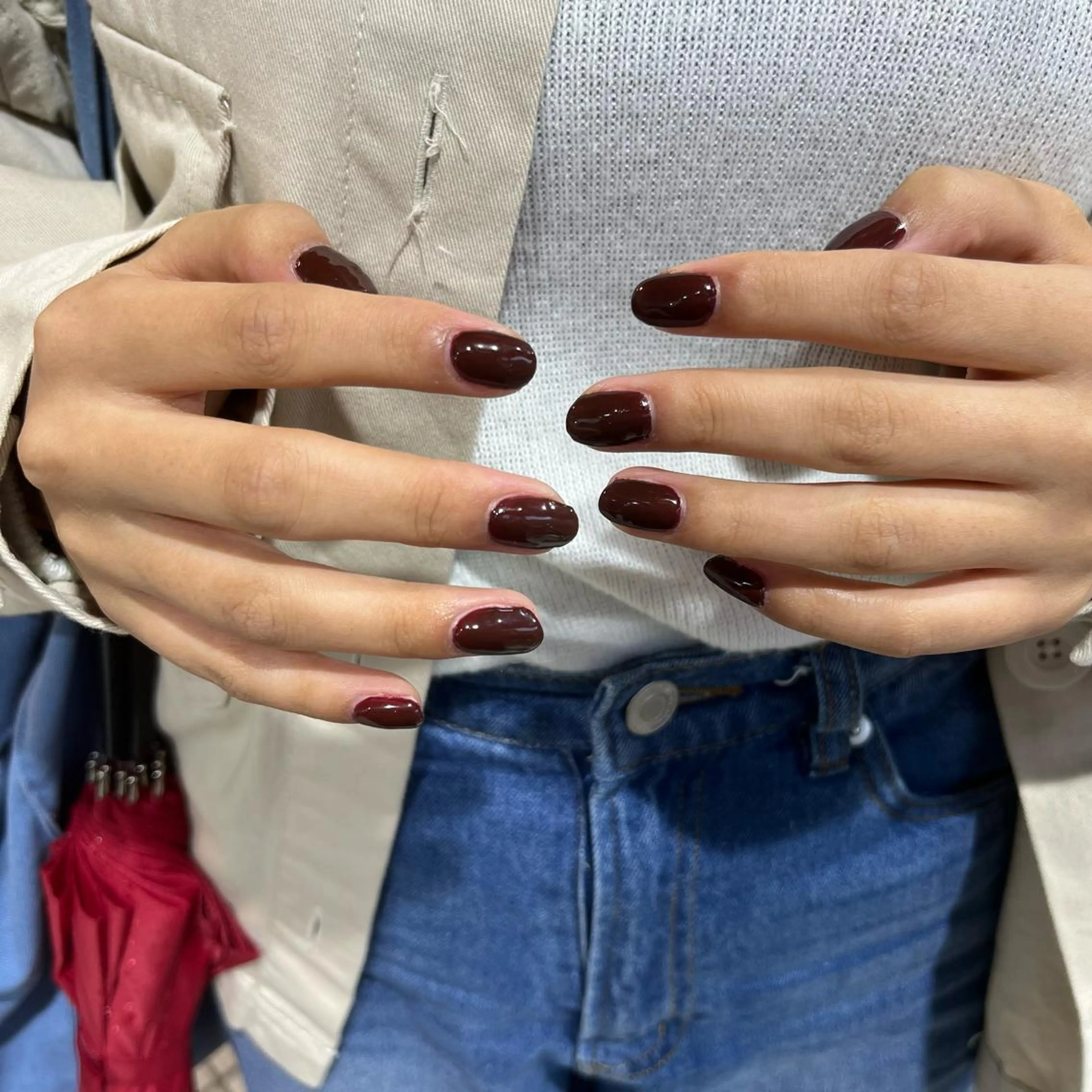 ネイル ボルドー 💖デザインカラー/ タダ ハナカ💖のヘアスタイル