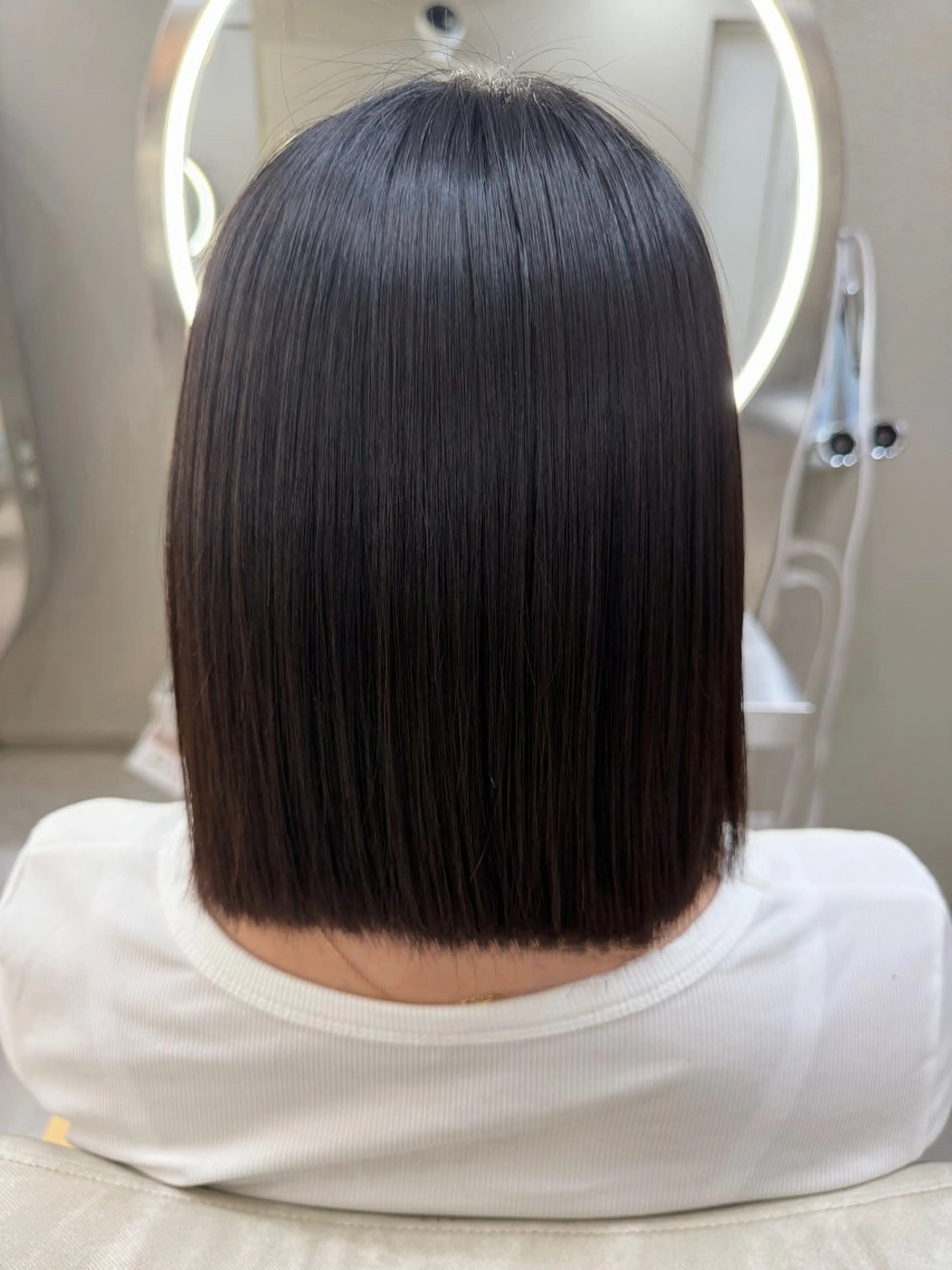 ショート ボブ 縮毛矯正 艶カラー♡ ゆうかのヘアスタイル