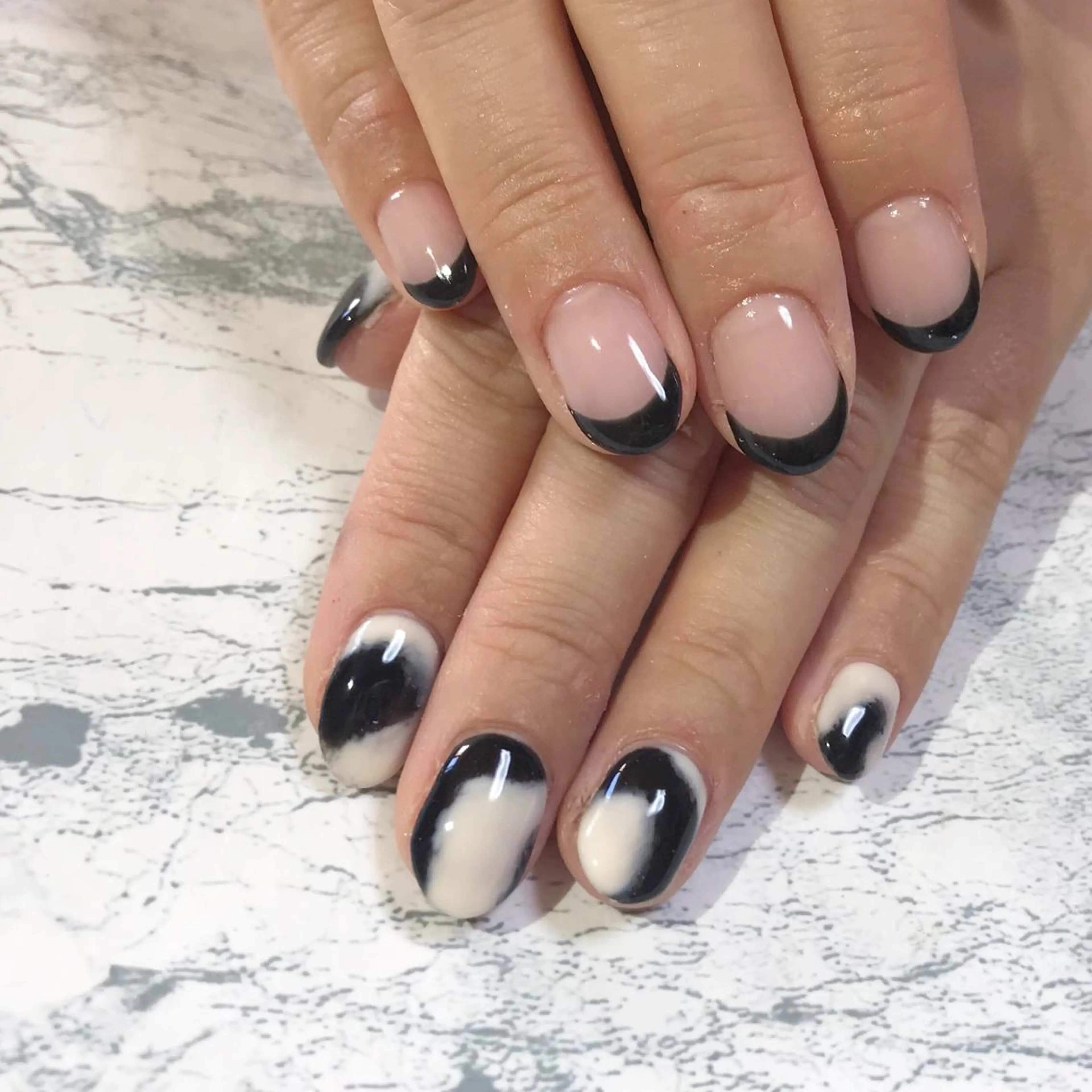 ネイル フットネイル フレンチネイル ニュアンスネイル シンプルネイル 春ネイル nail fufla ♡yamane♡のネイルデザイン