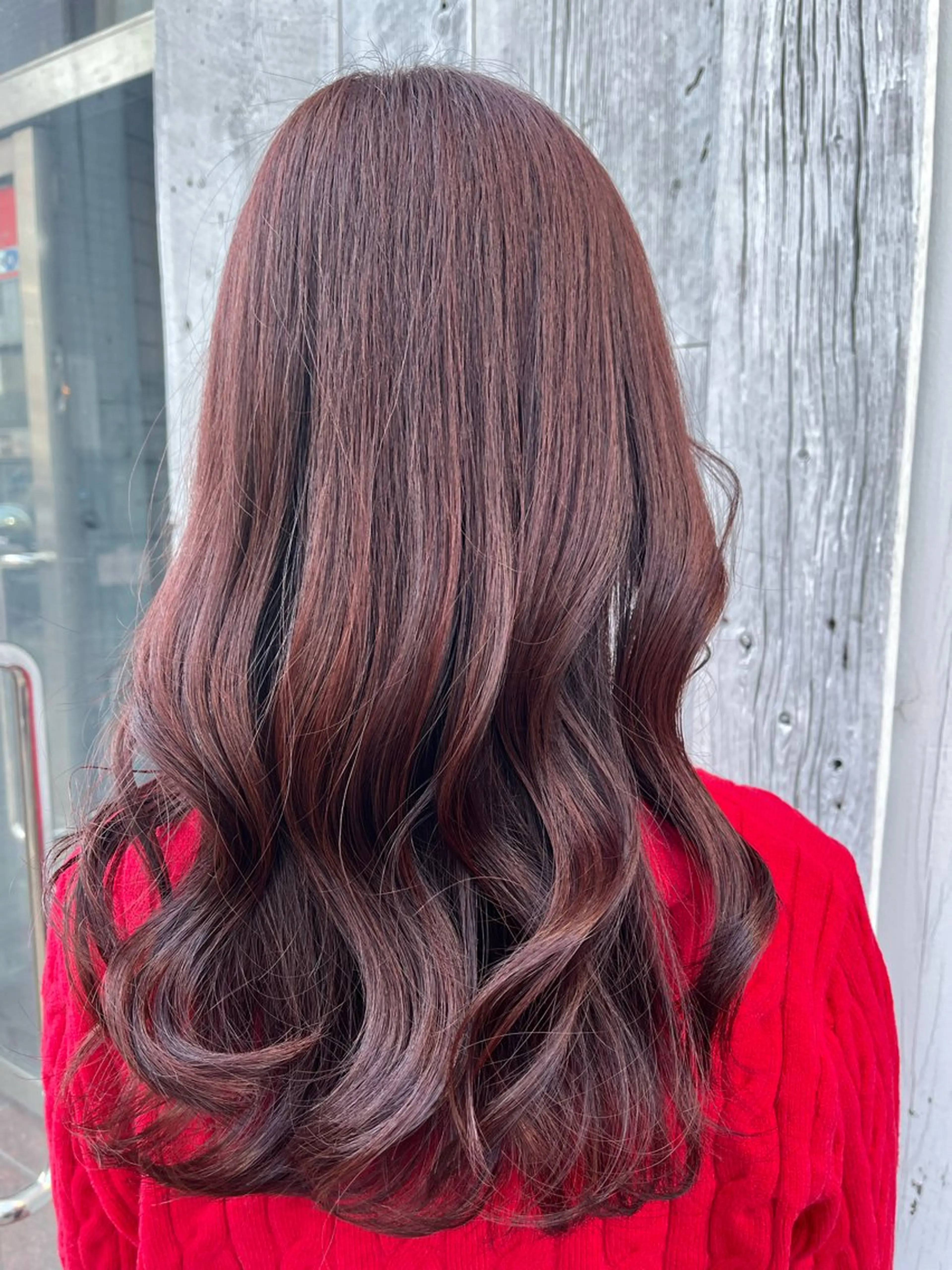 セミロング カラー ブラウンカラー レッドカラー レッドブラウン カット ヘアカラー トリートメント Eleanor 池袋 🧸Madoka🧸のヘアスタイル