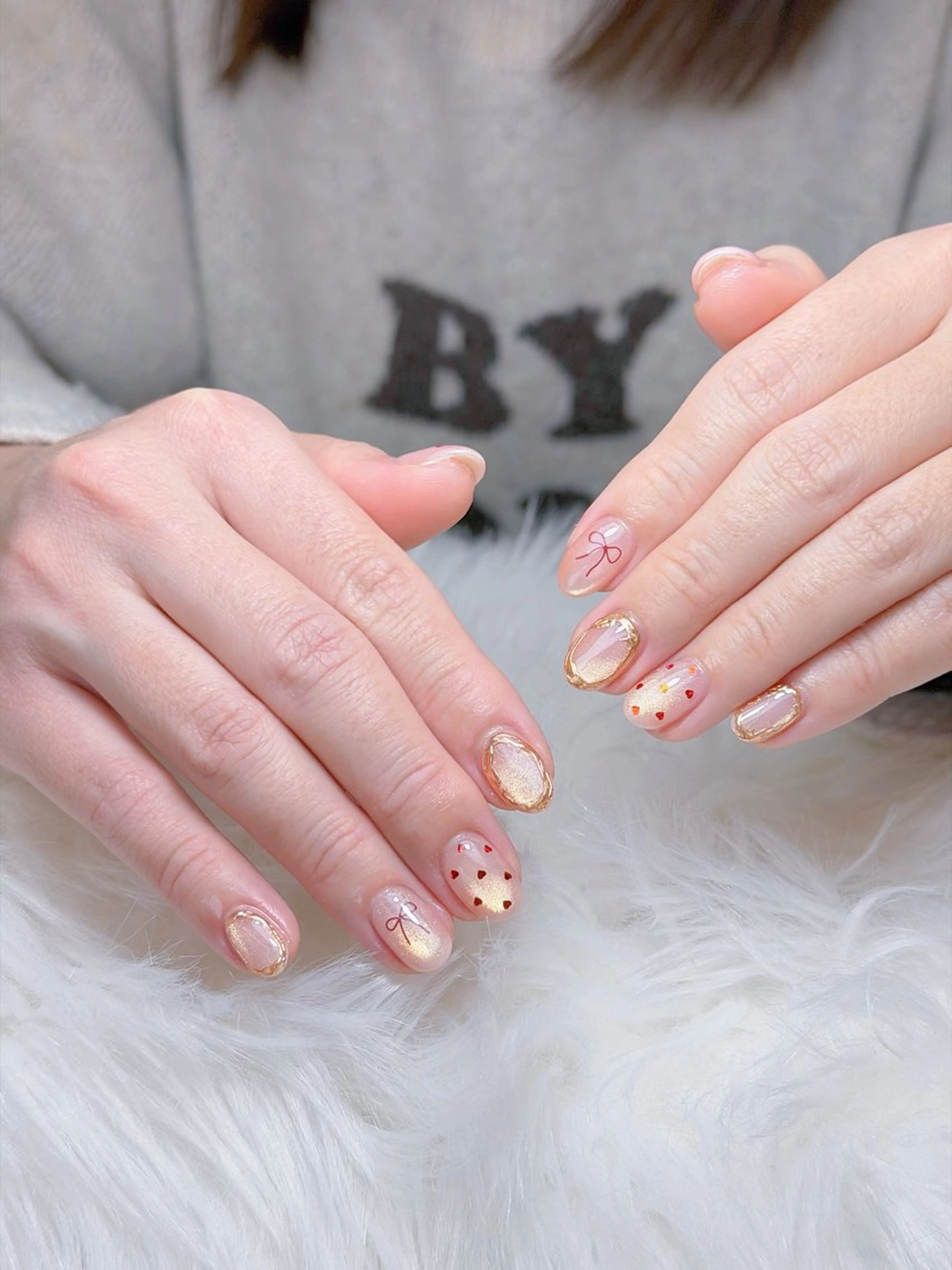 ネイル 韓国ネイル 持ち込み ニュアンスネイル ワンホンネイル ハンドネイル Mio Nailのネイルデザイン