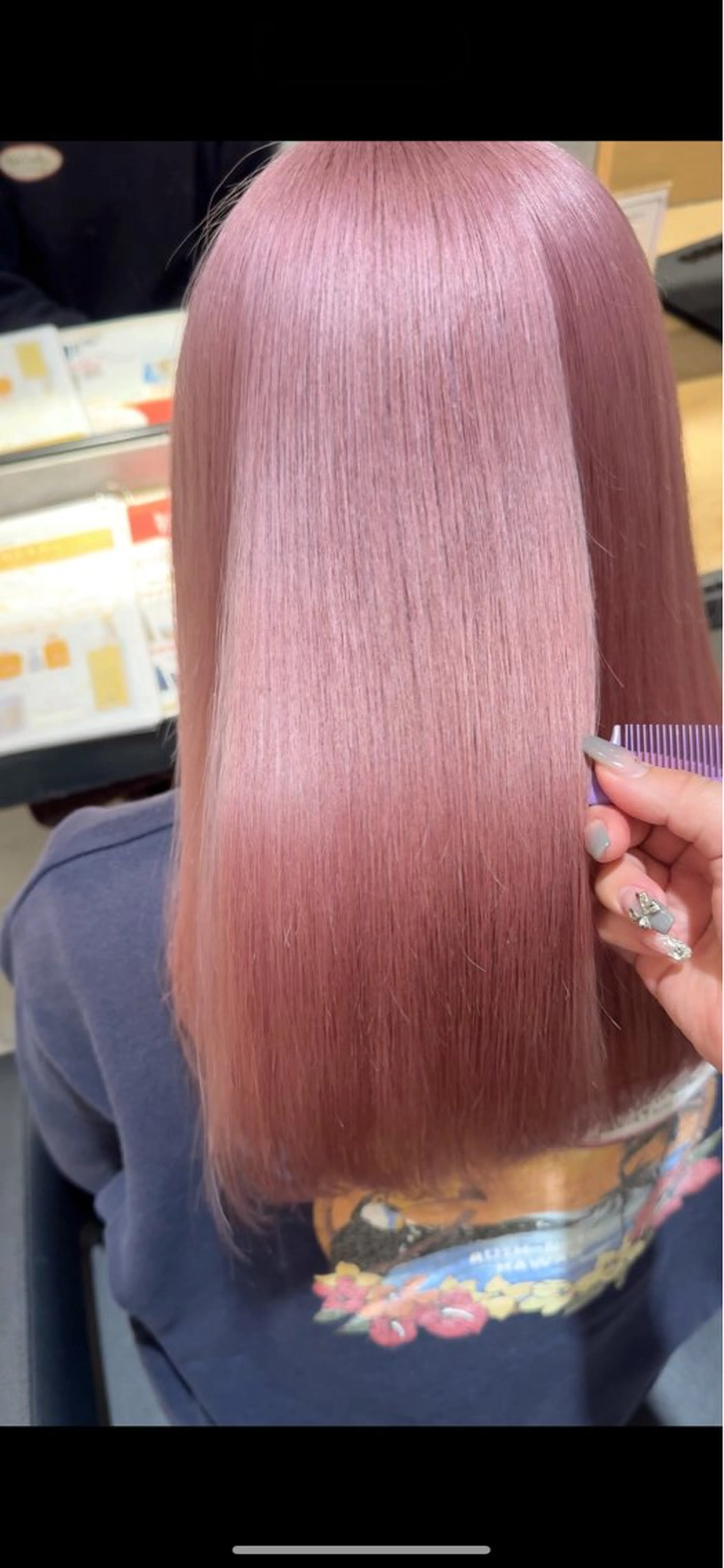 セミロング たかはし るなのヘアスタイル