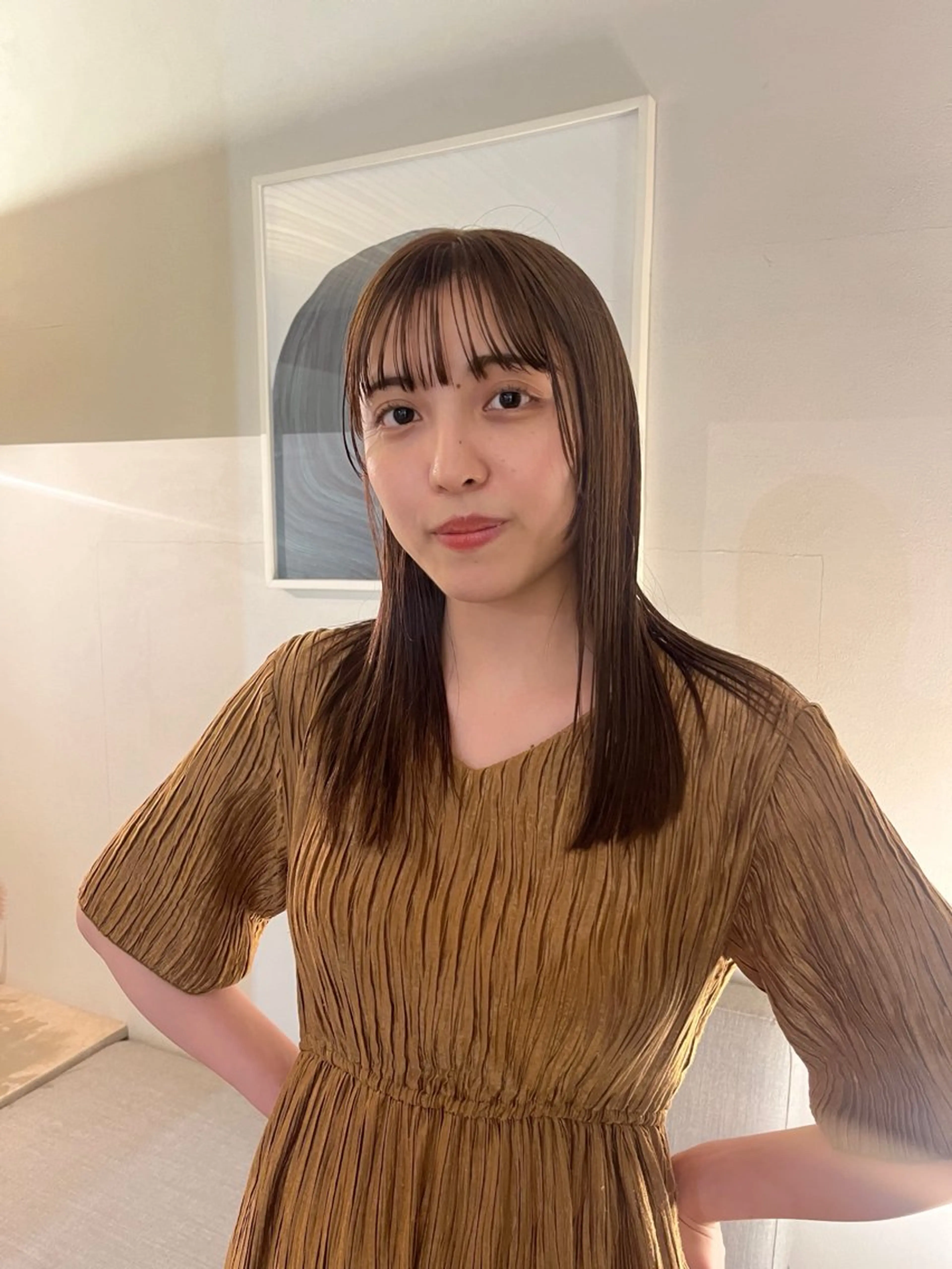 ミディアム ヘアカラー トリートメント yoshihama sumireのヘアスタイル