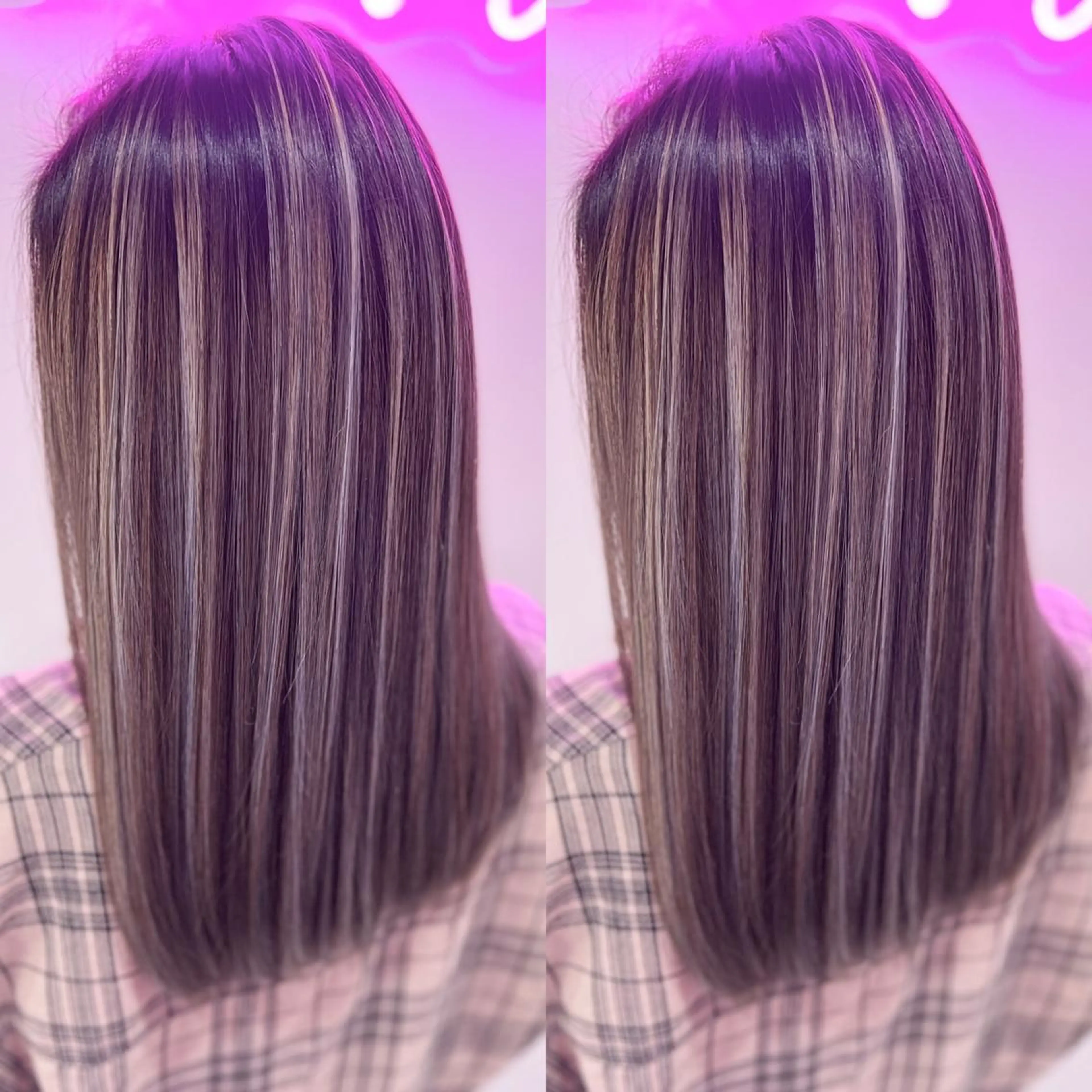 セミロング ハイライト 韓国風ヘア ヘアカラー トリートメント 最高峰の技術力☆ 樋口健人のヘアスタイル