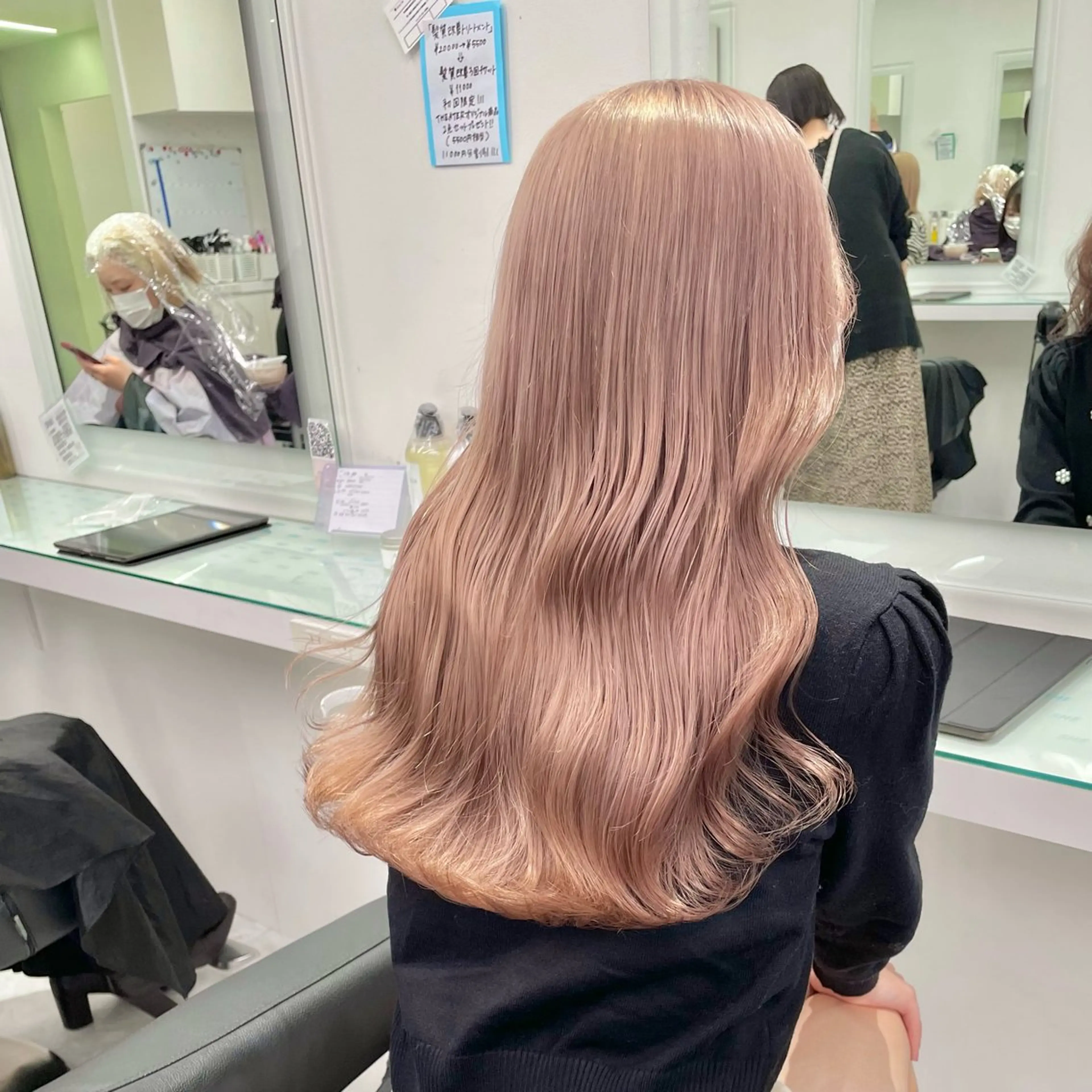 カラー ヘアカラー トリートメント ヘッドスパ ヘアセット ハイトーン艶カラー 🤍ゆうひのヘアスタイル