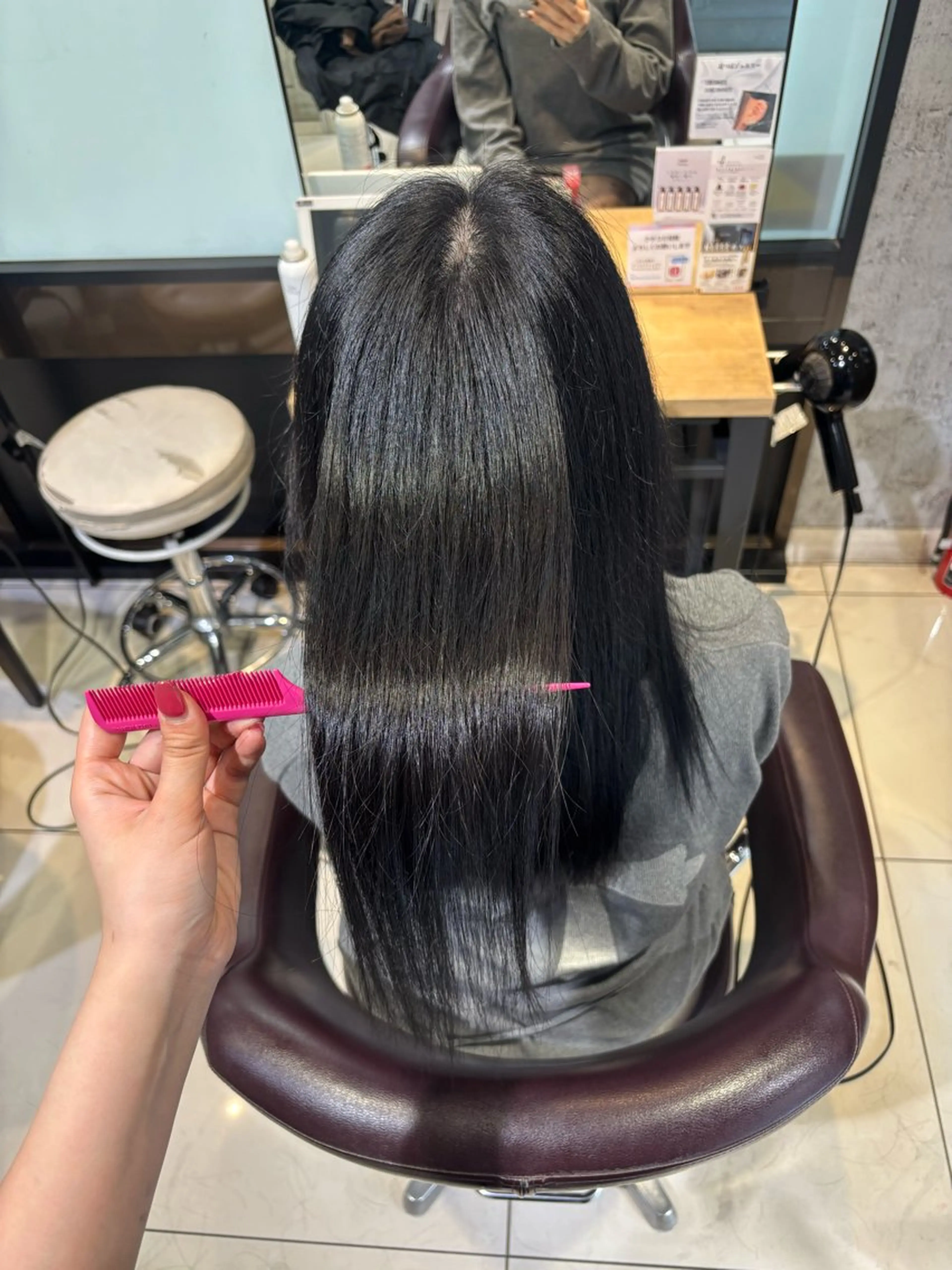 ロング カット トリートメント 韓国髪質改善艶カラー /レイヤー/miyuのヘアスタイル