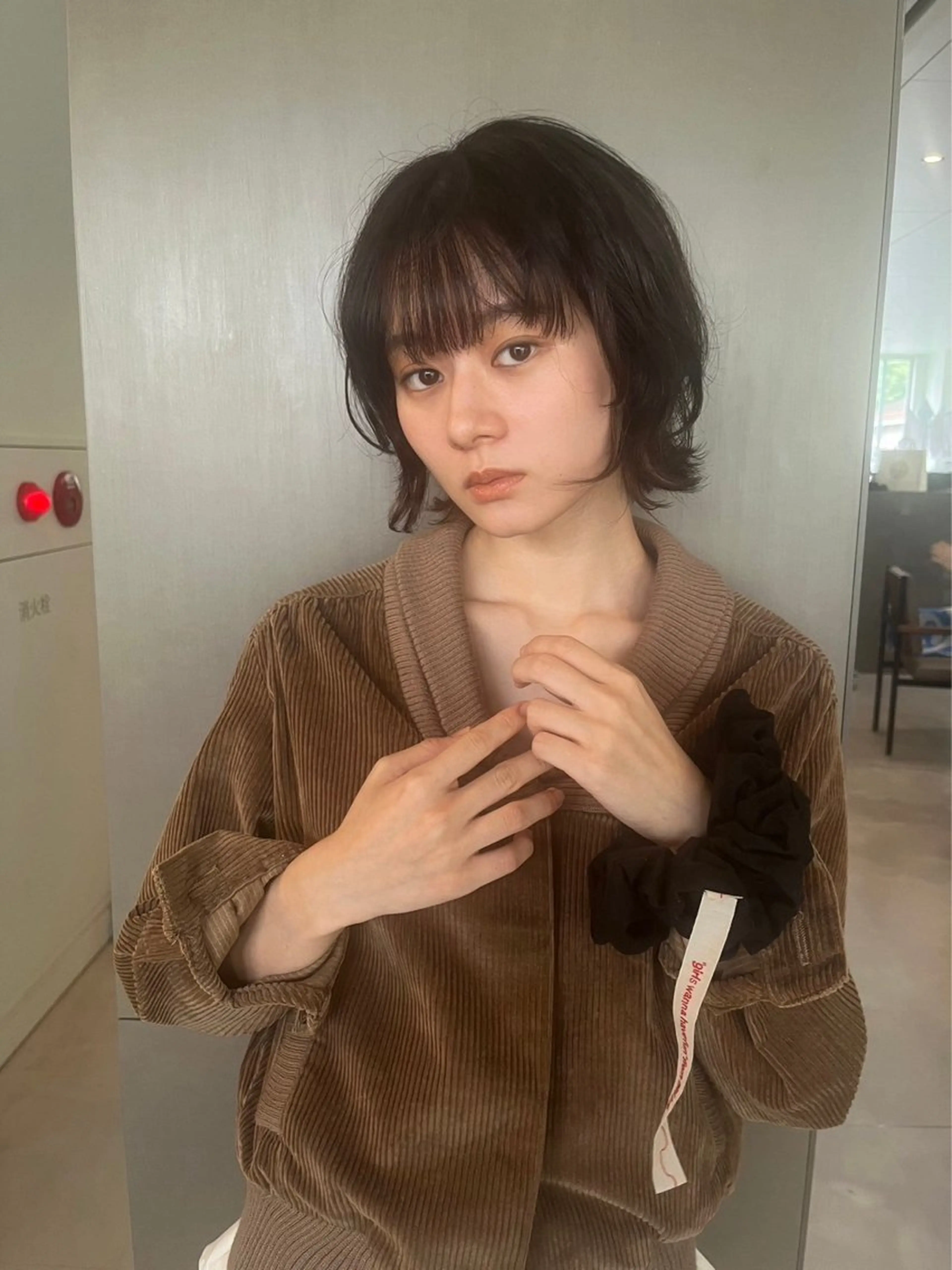 ミディアム ヘアカラー トリートメント レイヤーカット🐩 透明感カラー モカのヘアスタイル