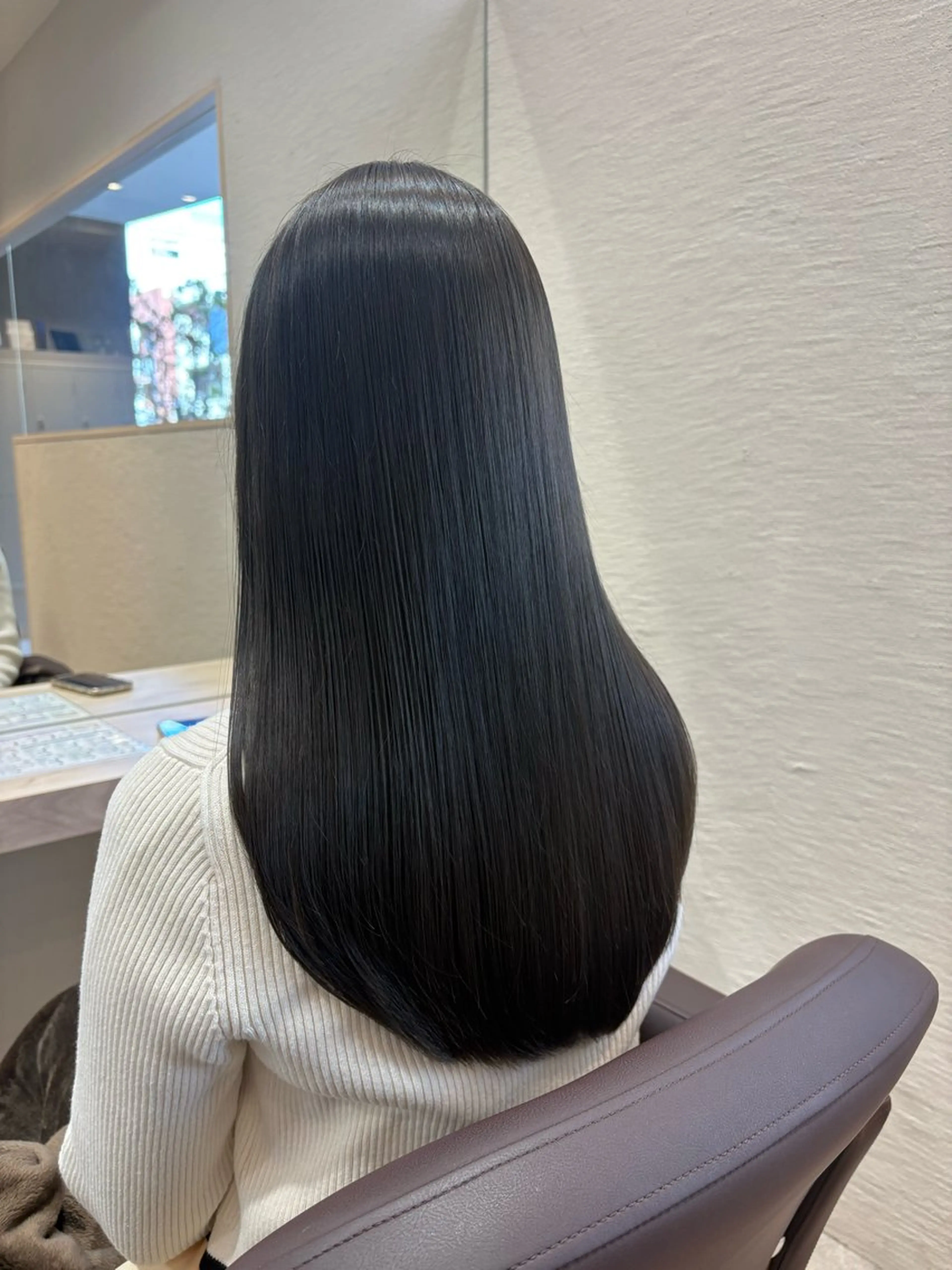 ロング カラー ブリーチ 透明感カラー グレージュ ブリーチなしカラー オリーブグレージュ カット ヘアカラー トリートメント 艶髪縮毛矯正/レ イヤー/atsumiのヘアスタイル