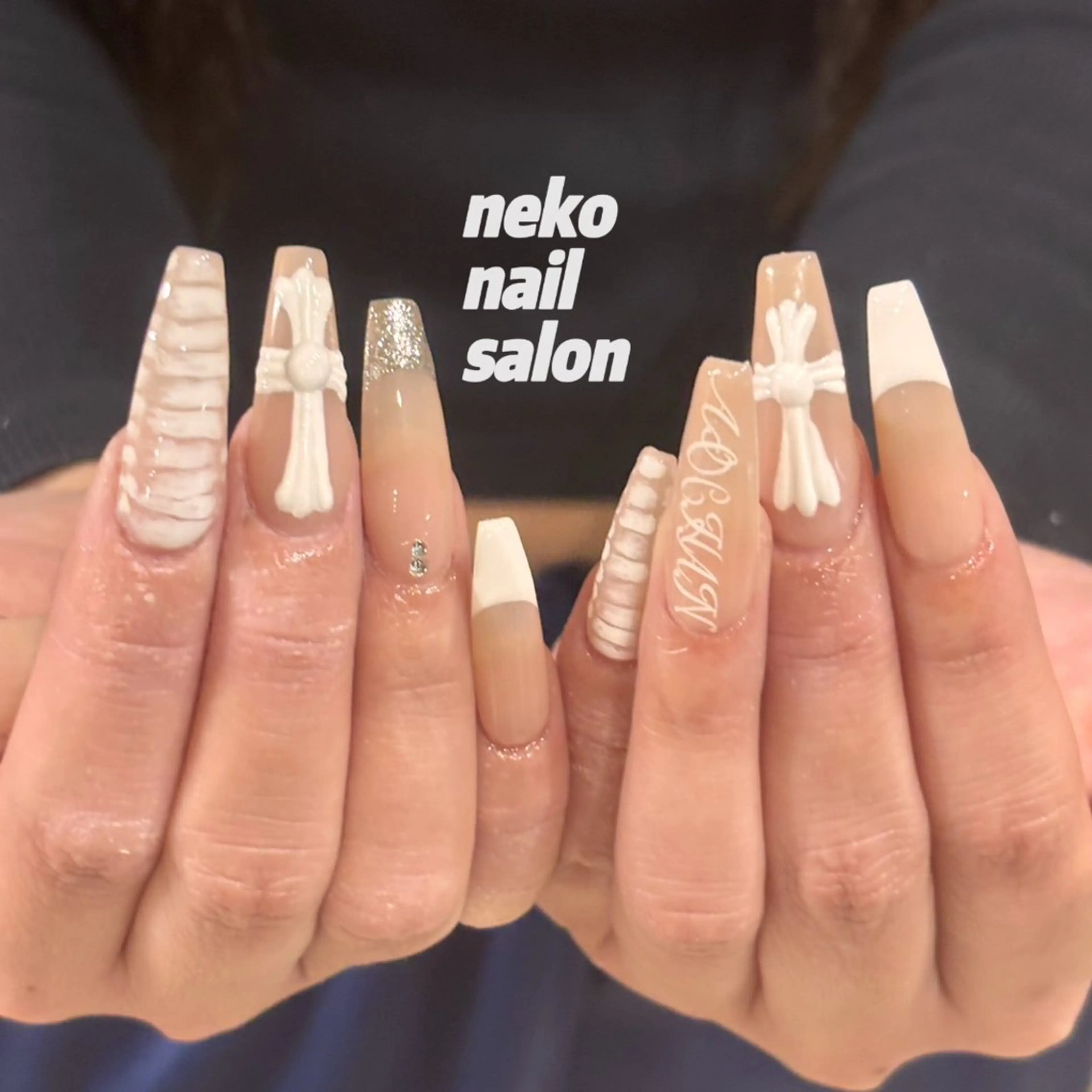 ネイル フレンチネイル ハンドネイル neko nailのネイルデザイン