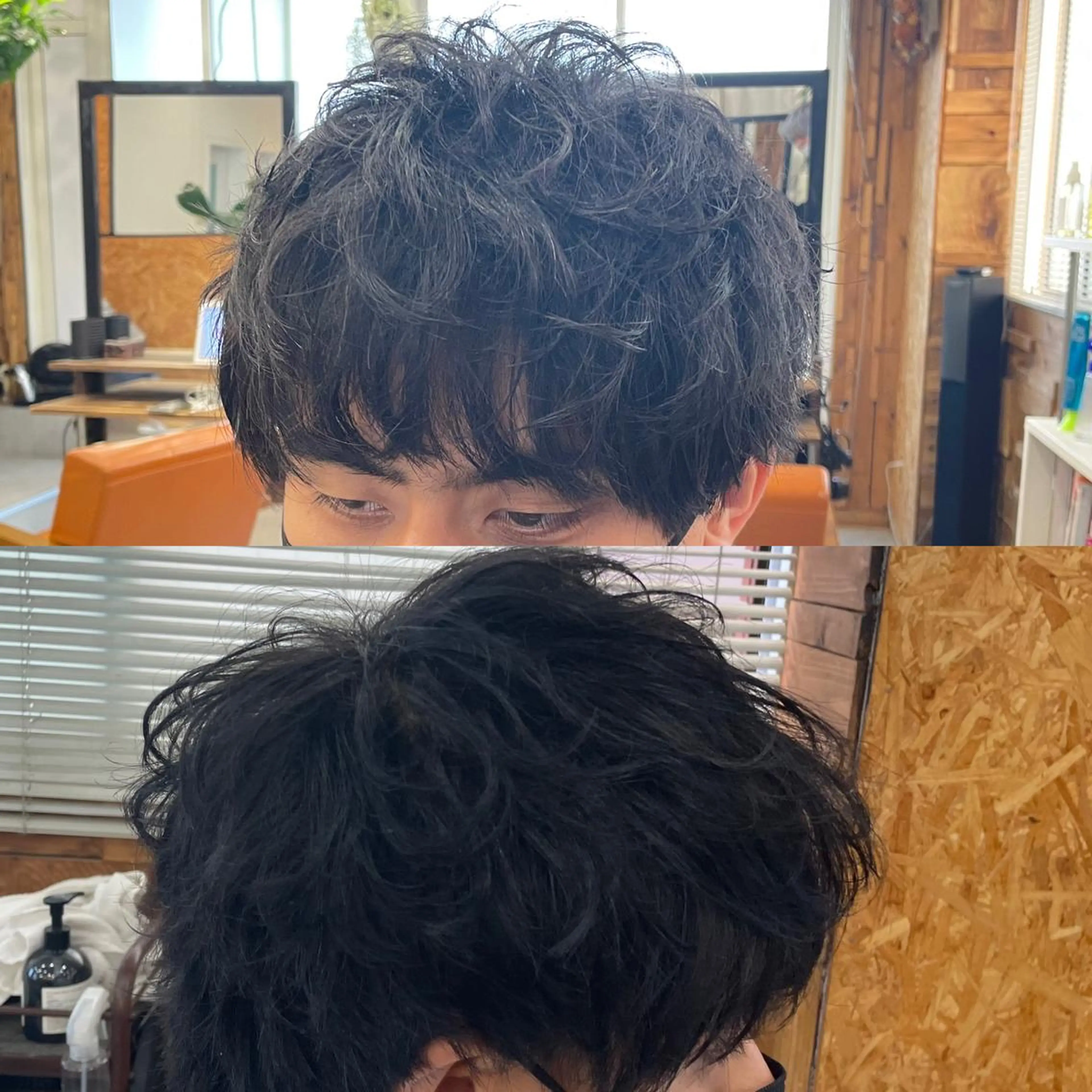 ショート メンズ マッシュ メンズパーマ かんばら りょーいのヘアスタイル
