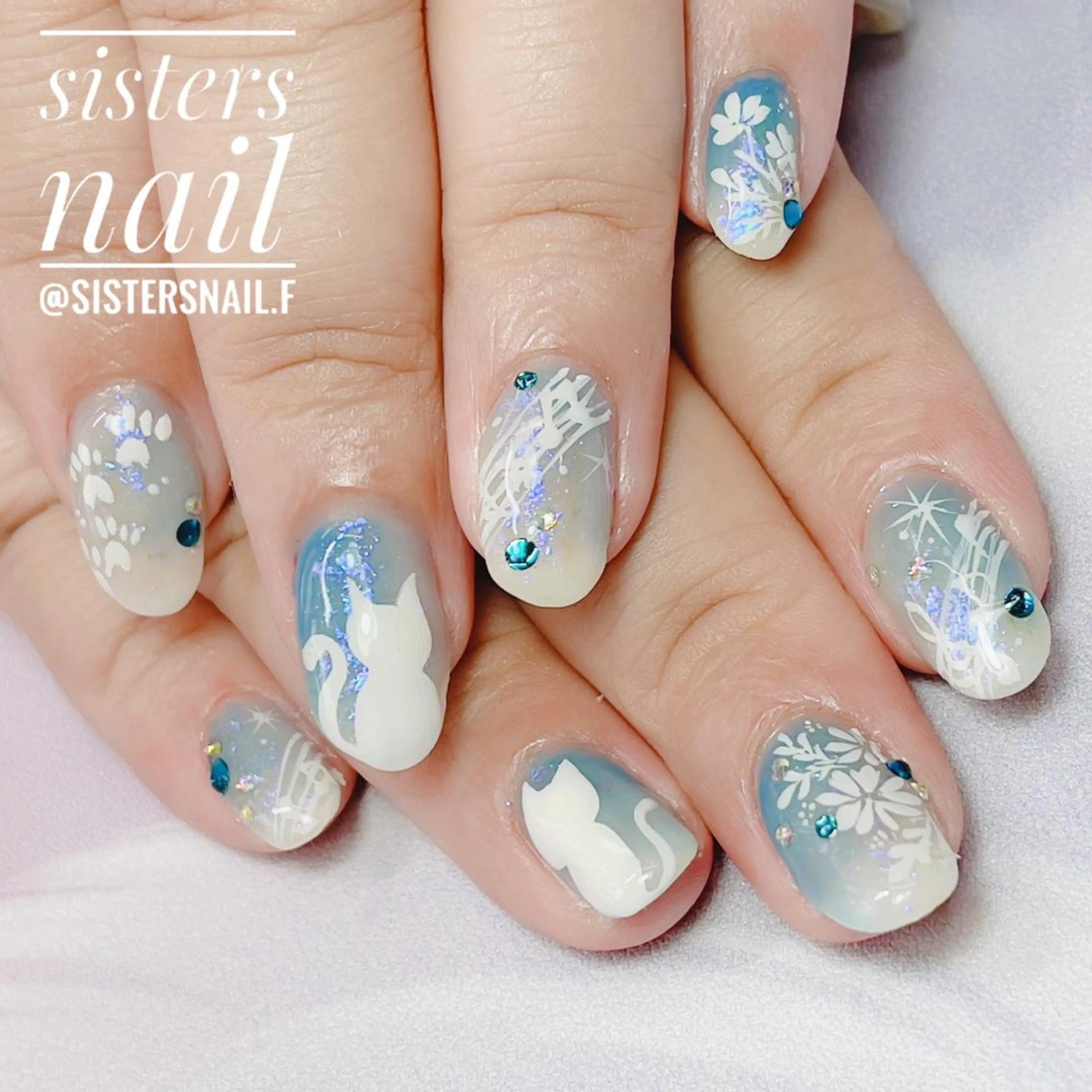 ネイル アートネイル 冬ネイル sisters nail.fのネイルデザイン