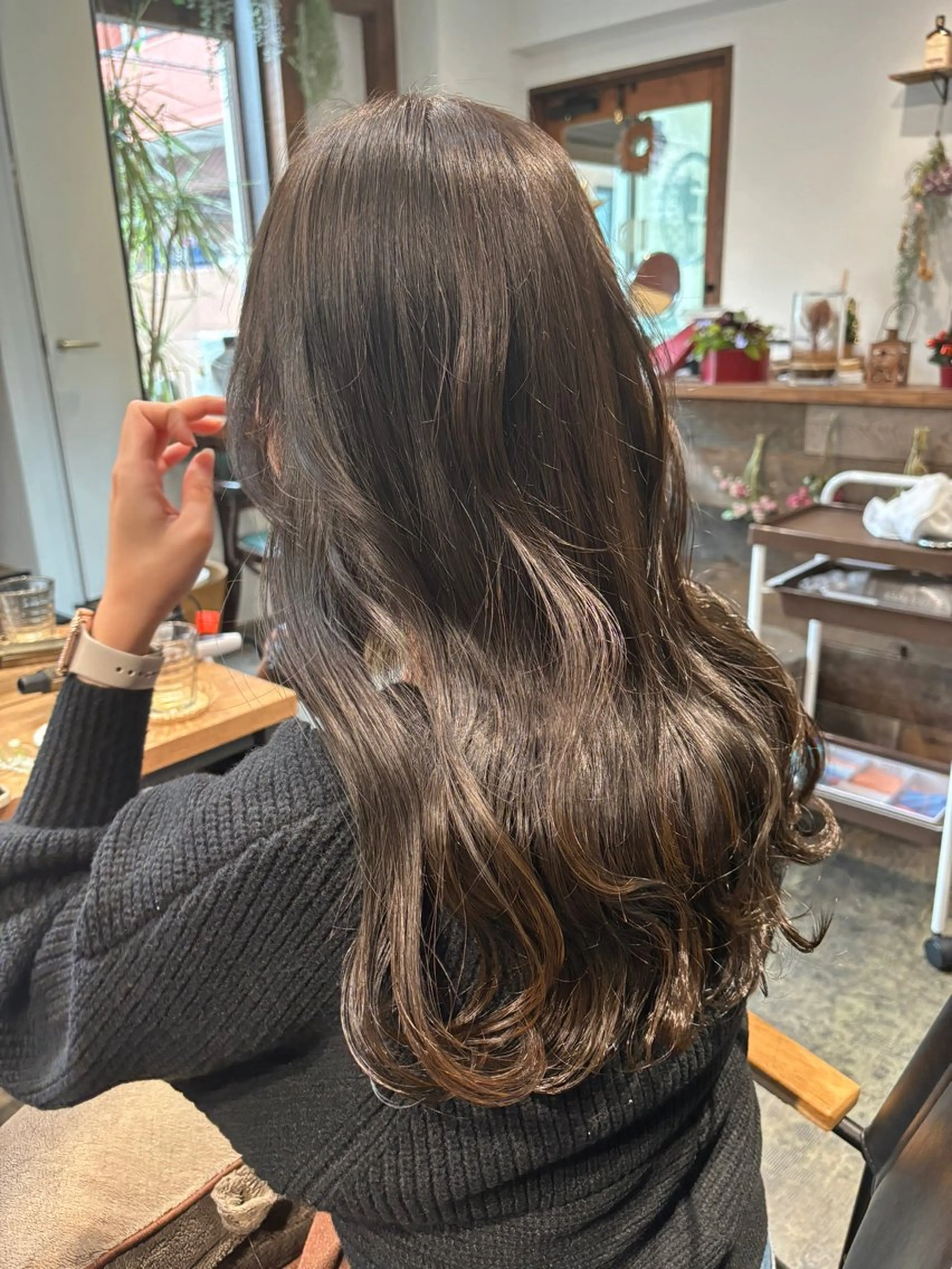 ロング カラー グレージュ オリーブグレージュ オリーブグレー 髪質改善/艶髪特化 柔艶髪/Ririkaのヘアスタイル