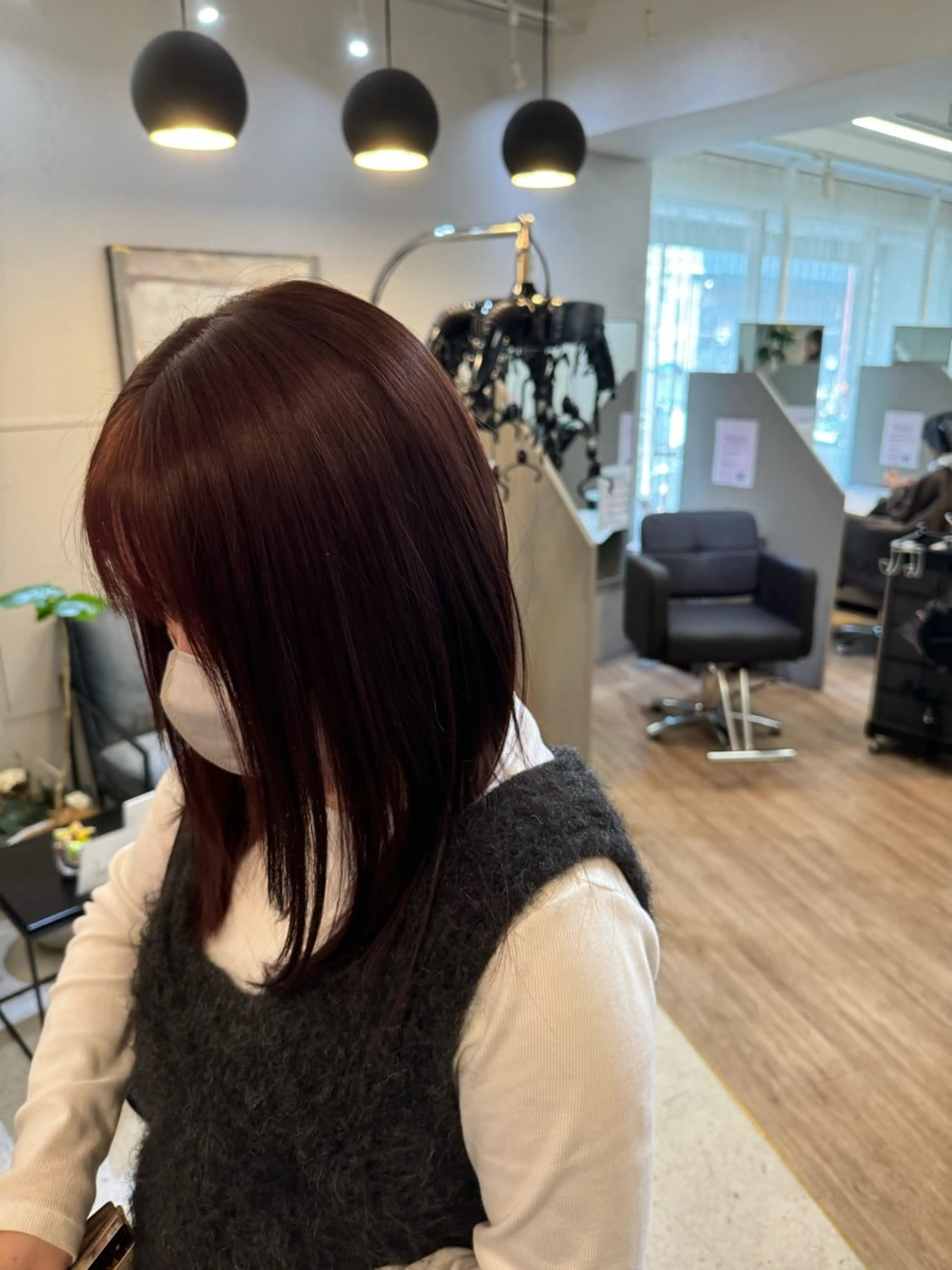 ミディアム 顔まわりレイヤー レイヤーカット 箕面/ボブ/ 髪質改善/加藤優眞のヘアスタイル