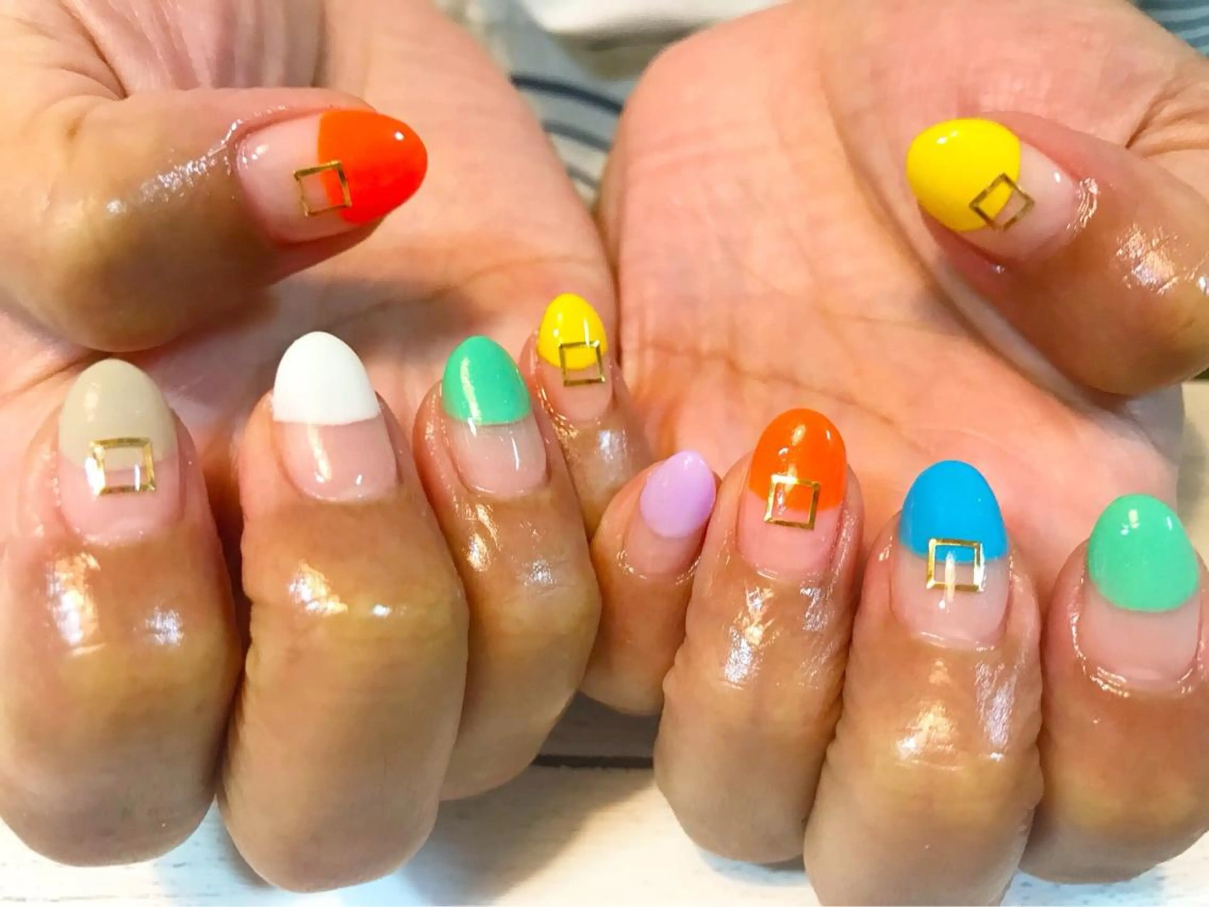 ネイル フレンチネイル ハンドネイル フットネイル GéRanium Harukaのネイルデザイン