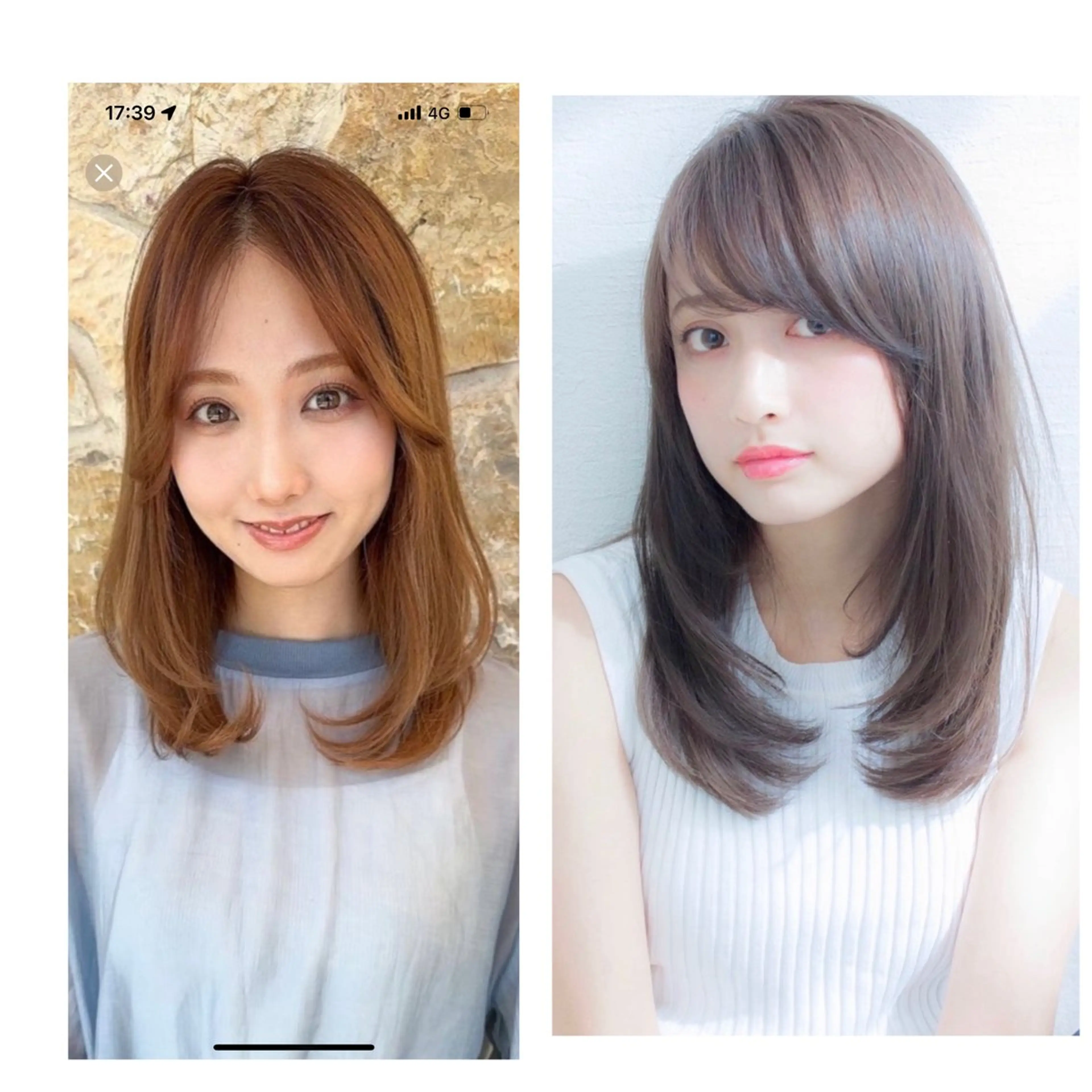 ミディアム 梶 久菜乃のヘアスタイル
