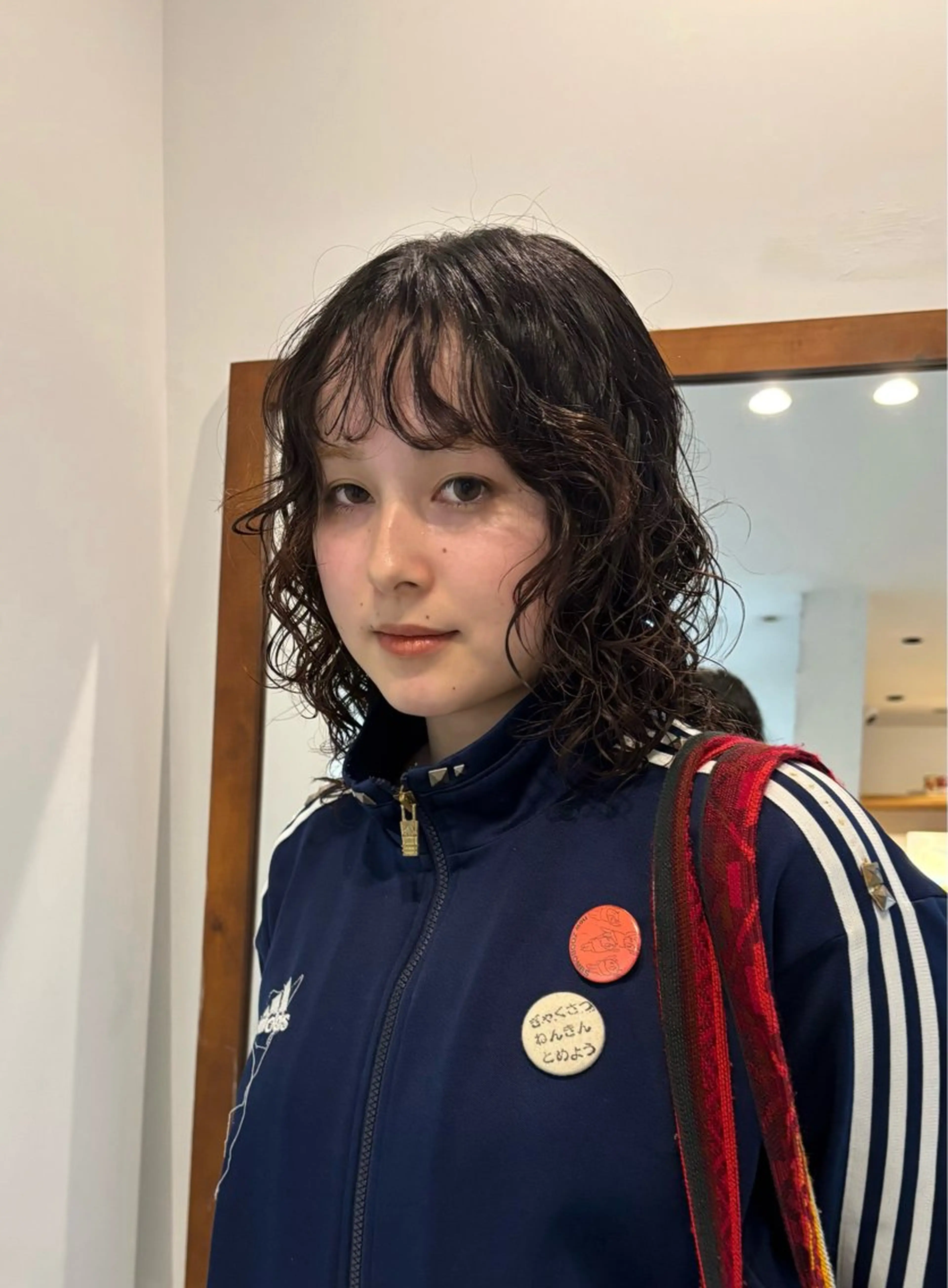 ミディアム パーマ パーマ Buddyhair LEAP所属・ひいろ パーマ/ダブルカラーのヘアスタイル