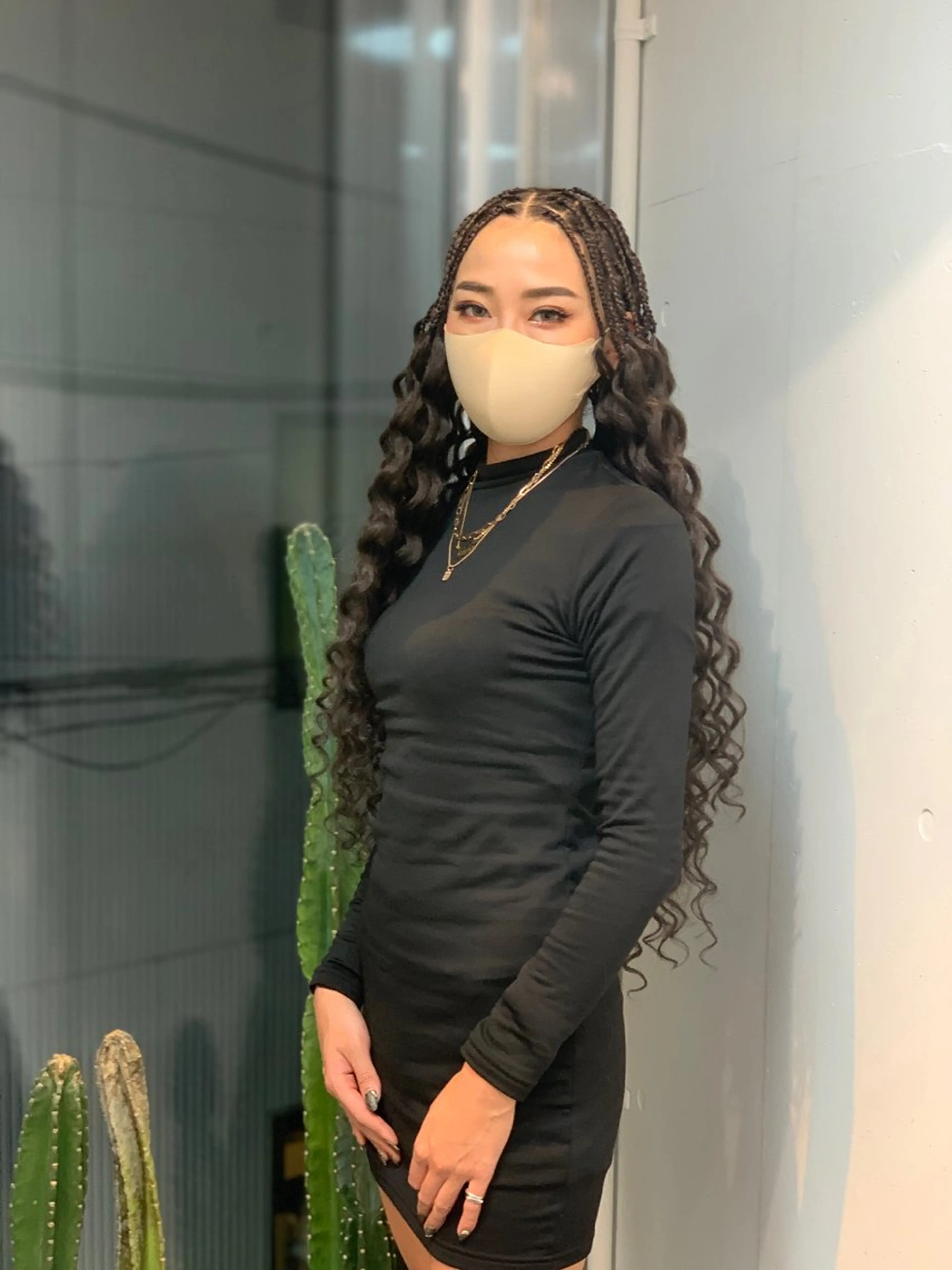 メンズ キッズ エクステ ヘアセット BRAIDS💎愛子 大人ハイライト💎のヘアスタイル