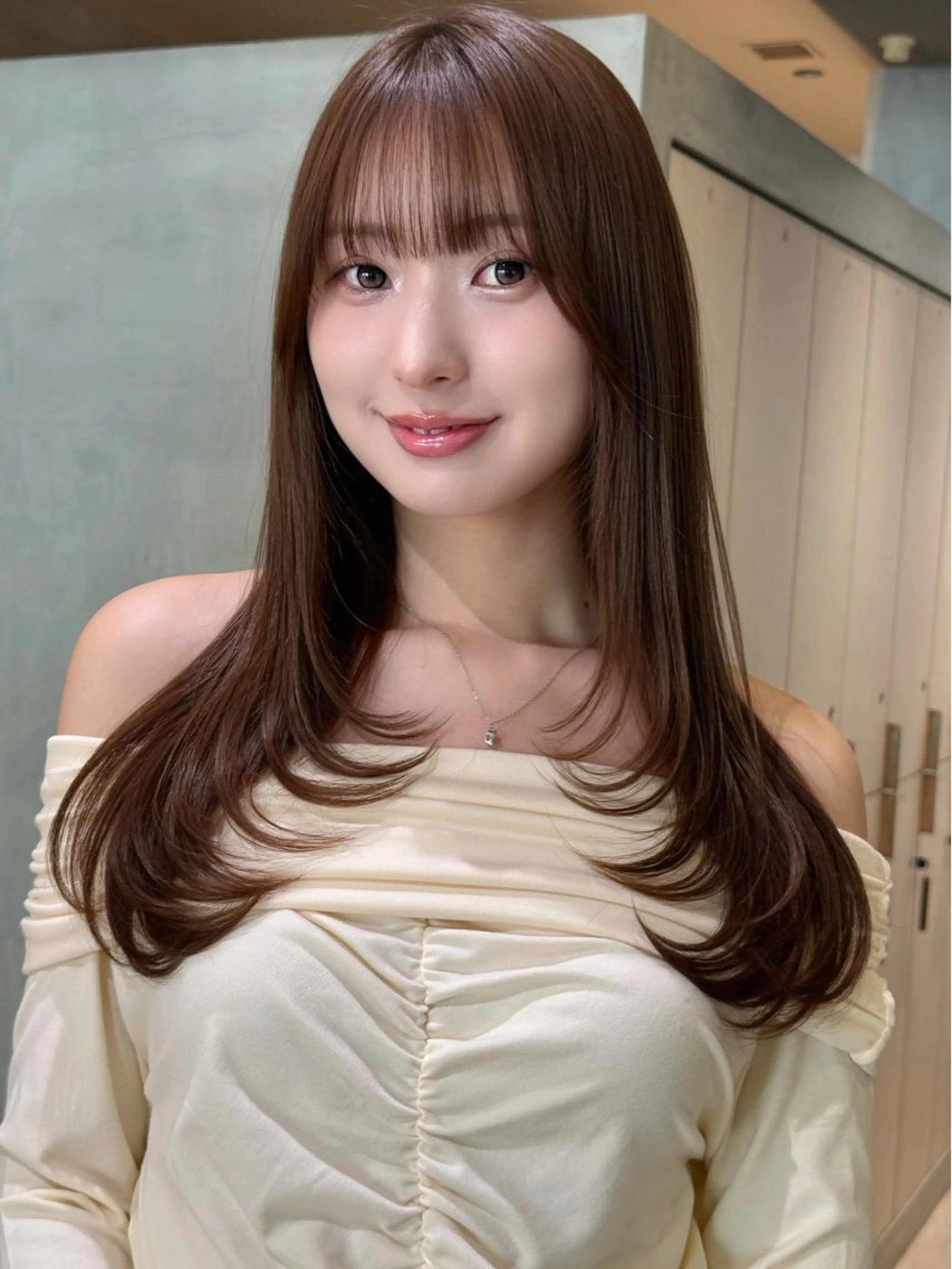 ロング カット ヘアカラー rina似合わせ レイヤー/メンズのヘアスタイル