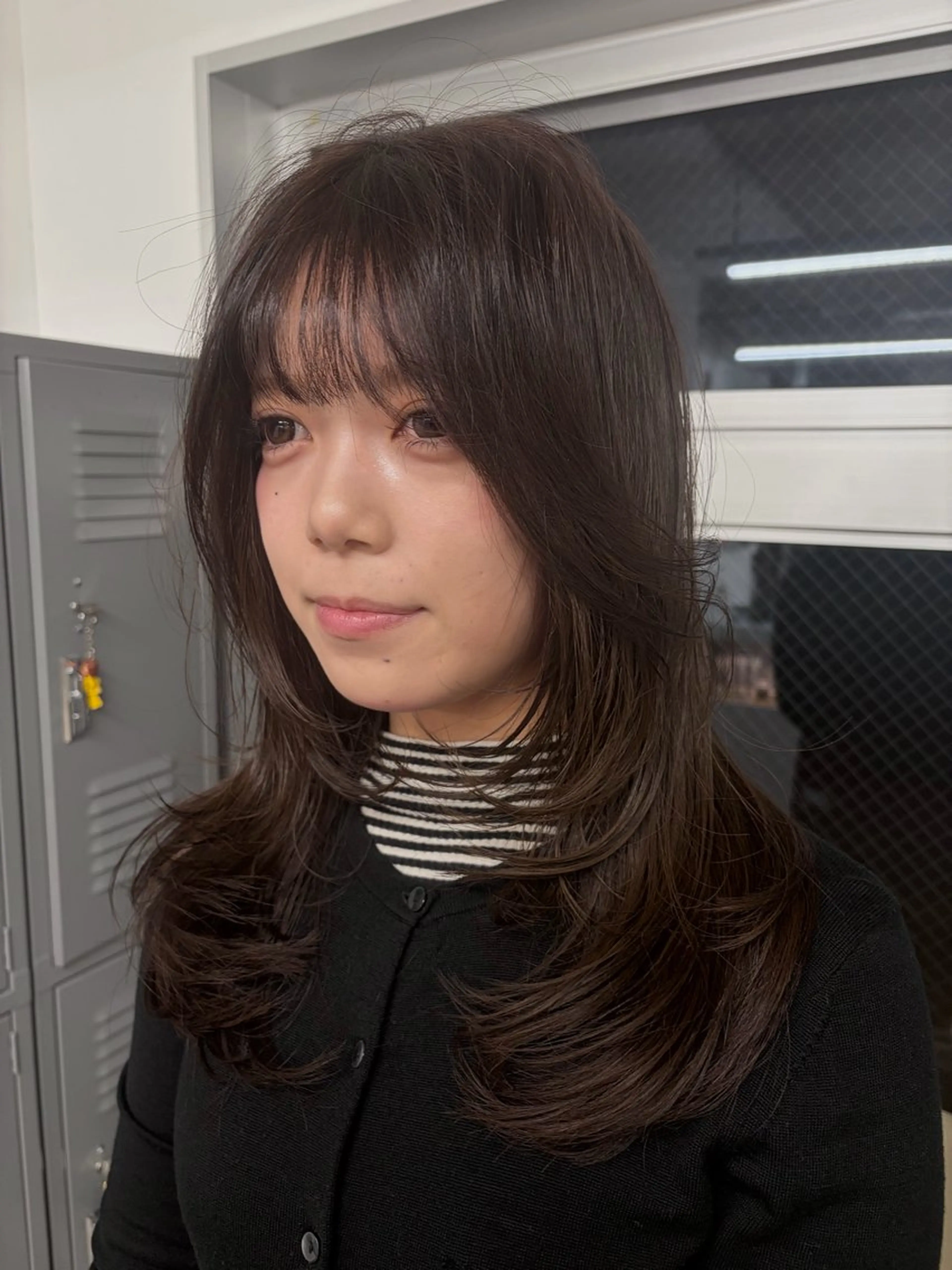 ロング ロングレイヤー 顔まわりレイヤー 顔周りカット レイヤーカット ロング カット トリートメント cana カナ/レイヤーカットのヘアスタイル