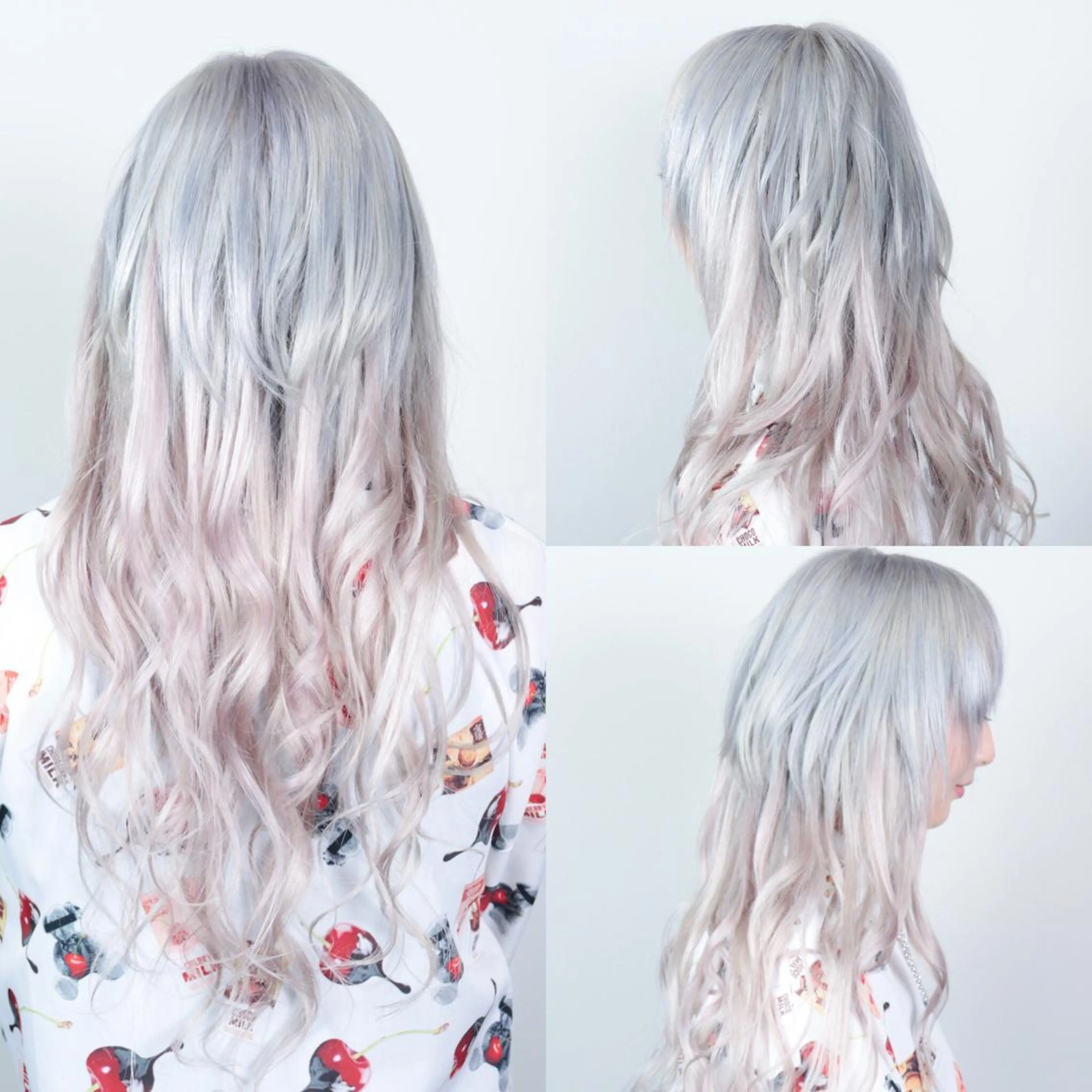 ロング カラー ブリーチ ハイトーンカラー エクステ ロング ヘアカラー 今泉 周のヘアスタイル