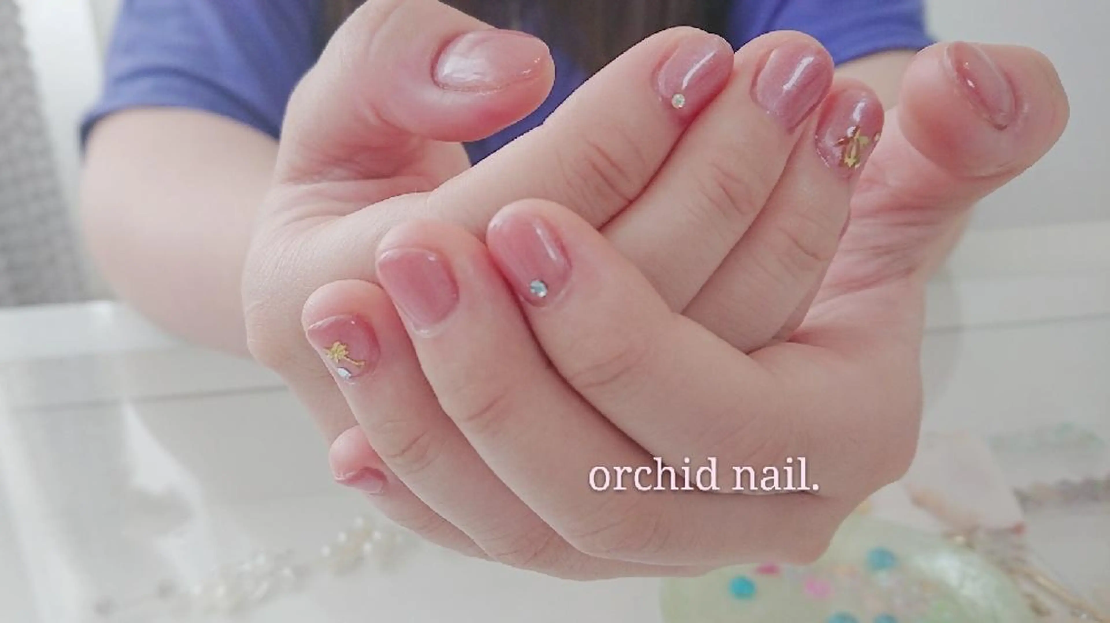 ネイル ワンカラーネイル orchid ♡オーキッドのネイルデザイン