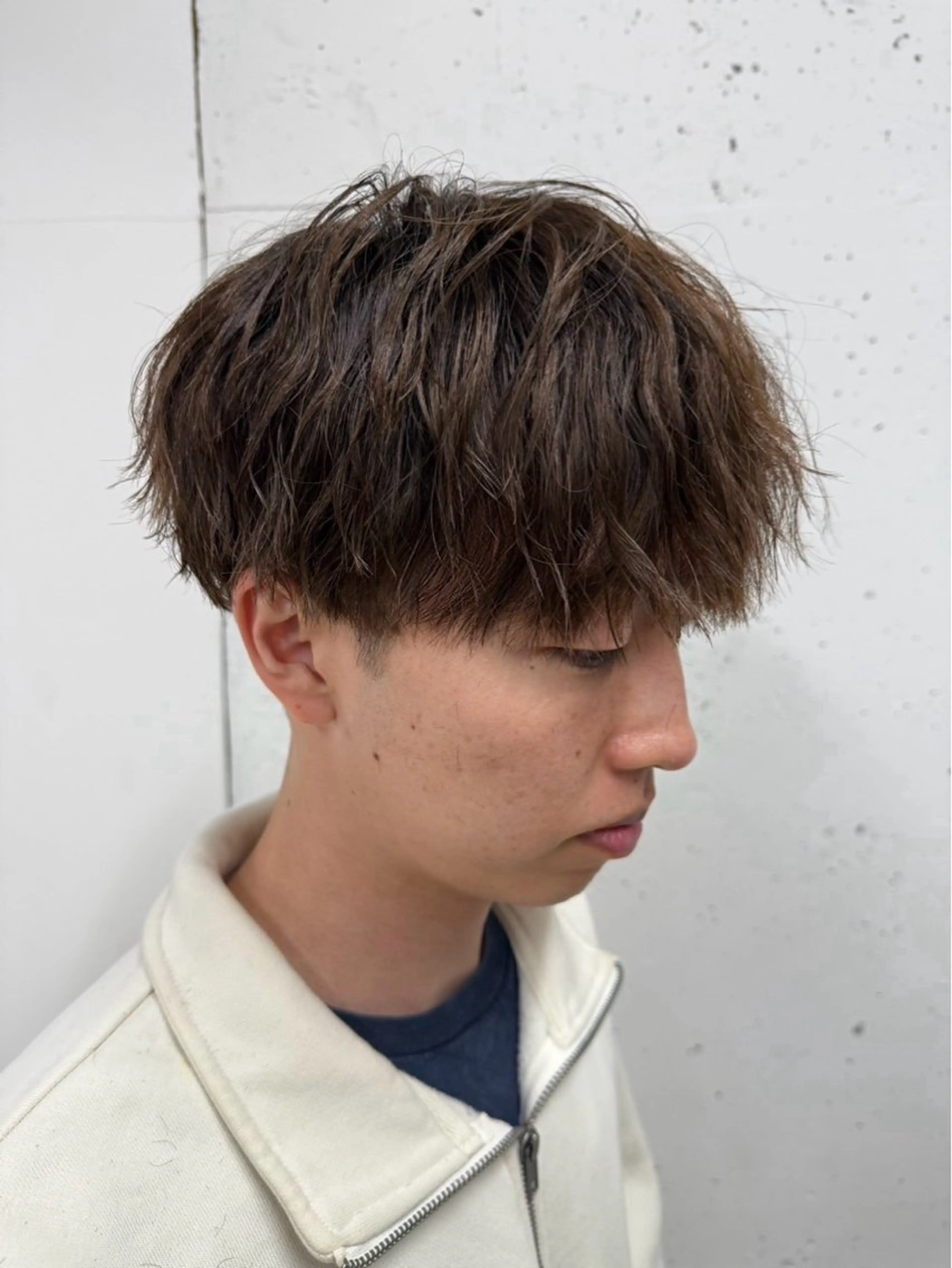 ミディアム カラー パーマ メンズ カット 立川メンズ特化/ パーマ職人/氣田瞬介のヘアスタイル