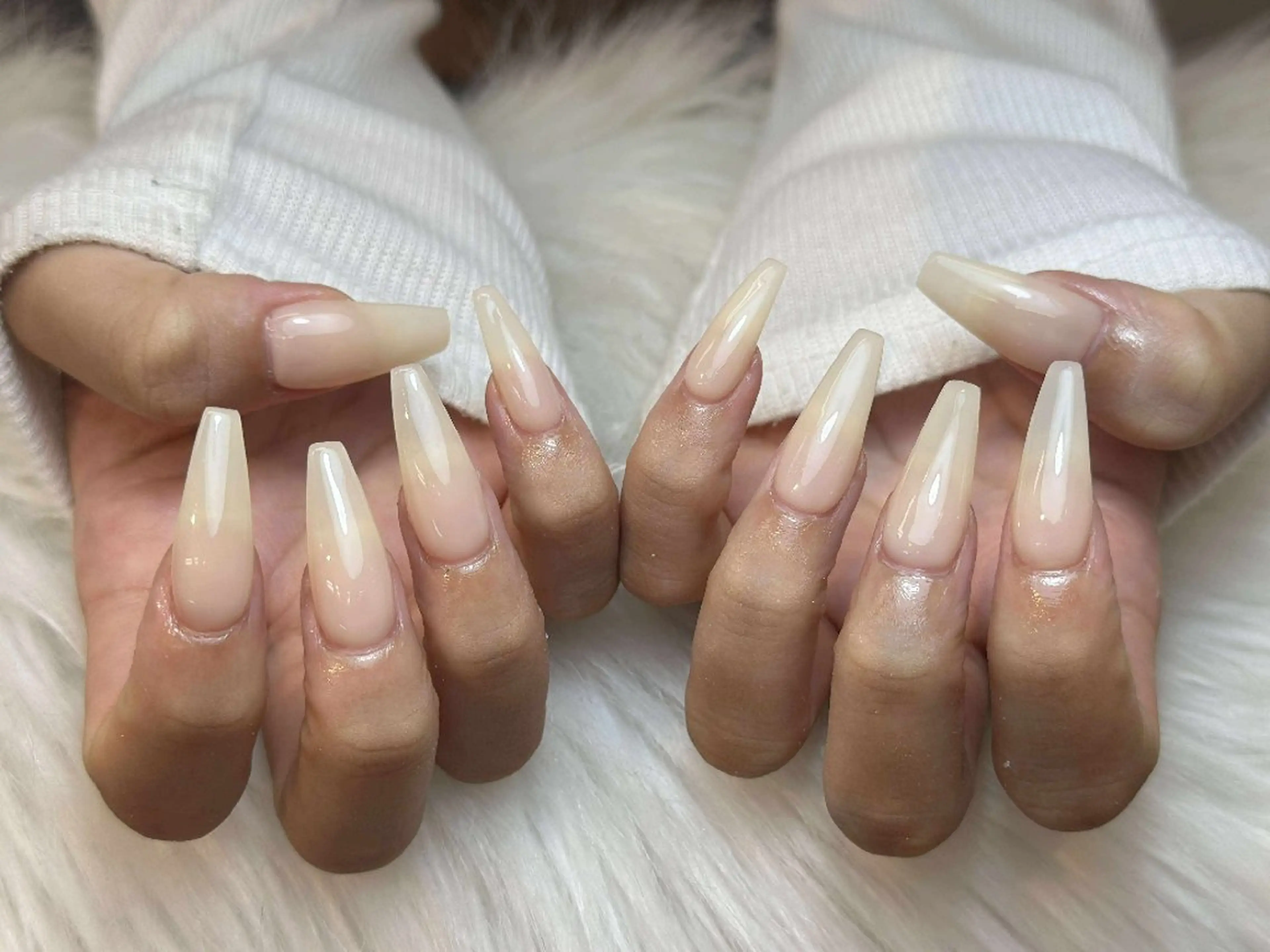 ネイル アートネイル 成人式 ジェルネイル ニュアンスネイル 夏ネイル Nie Nail Shinokuboのネイルデザイン