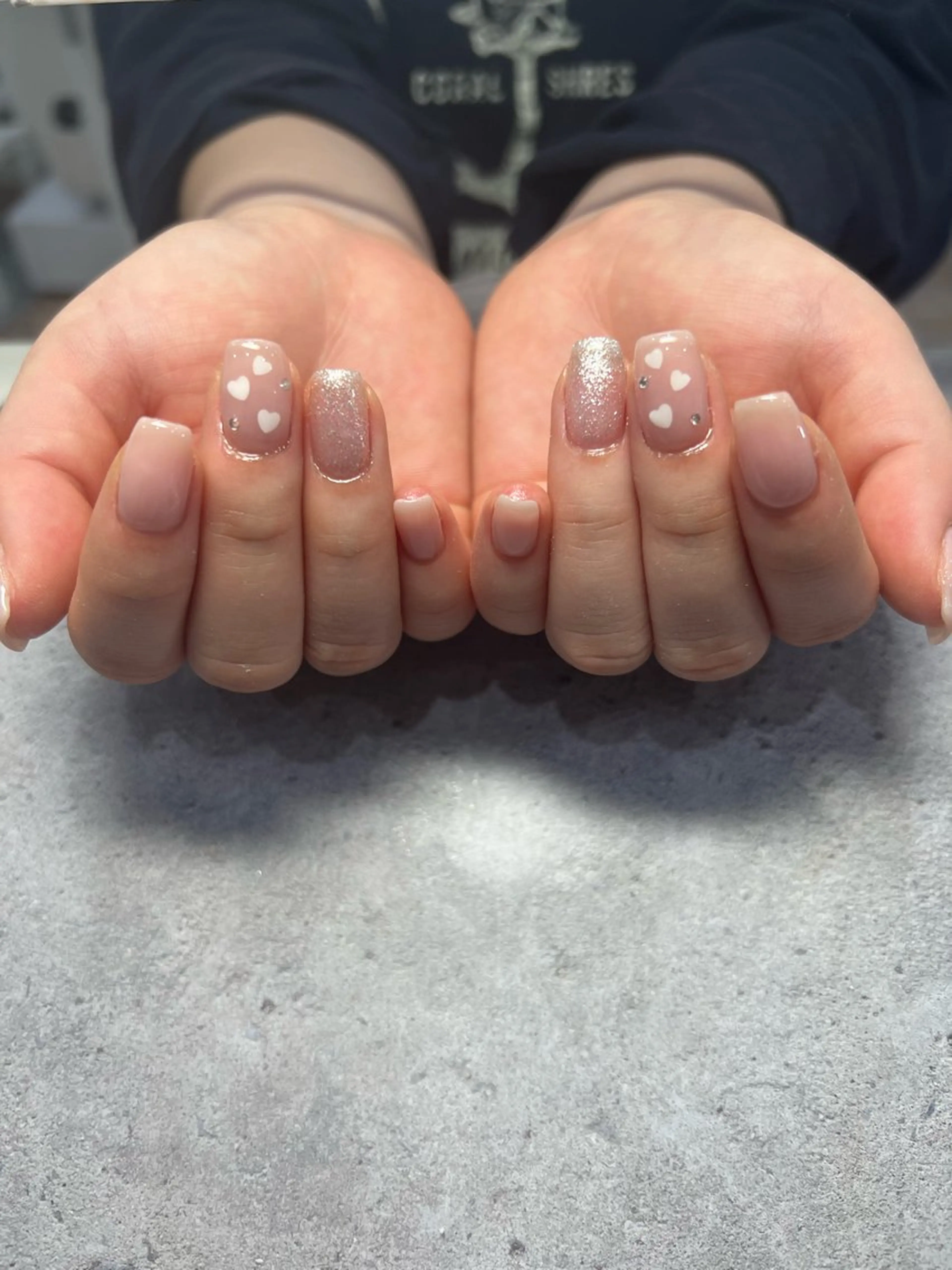 ネイル ハート シンプルネイル ハンドネイル ALLURENAIL 🎀Homareのネイルデザイン