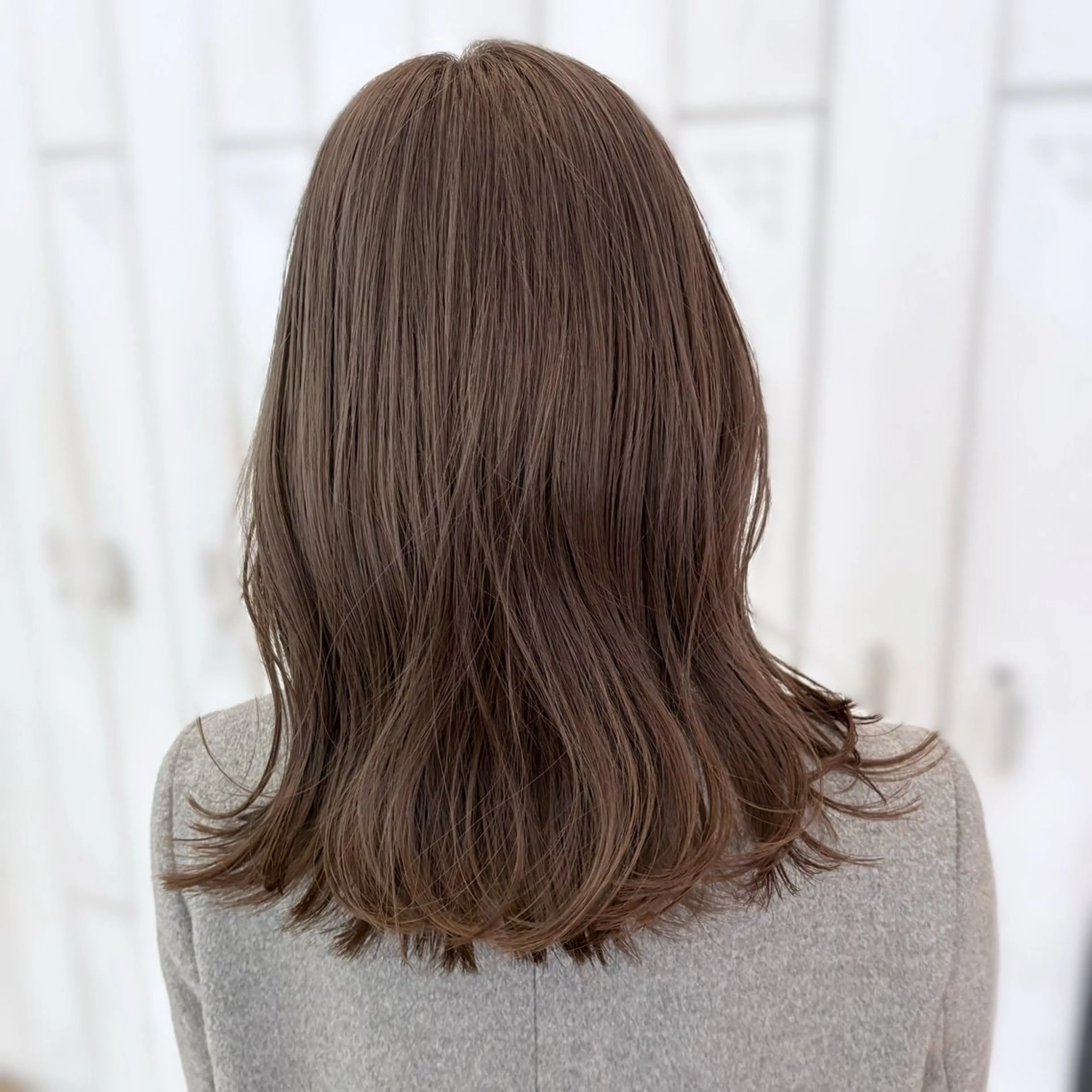 セミロング カラー 梅田美容室/レイヤー /ベージュ/miyuのヘアスタイル