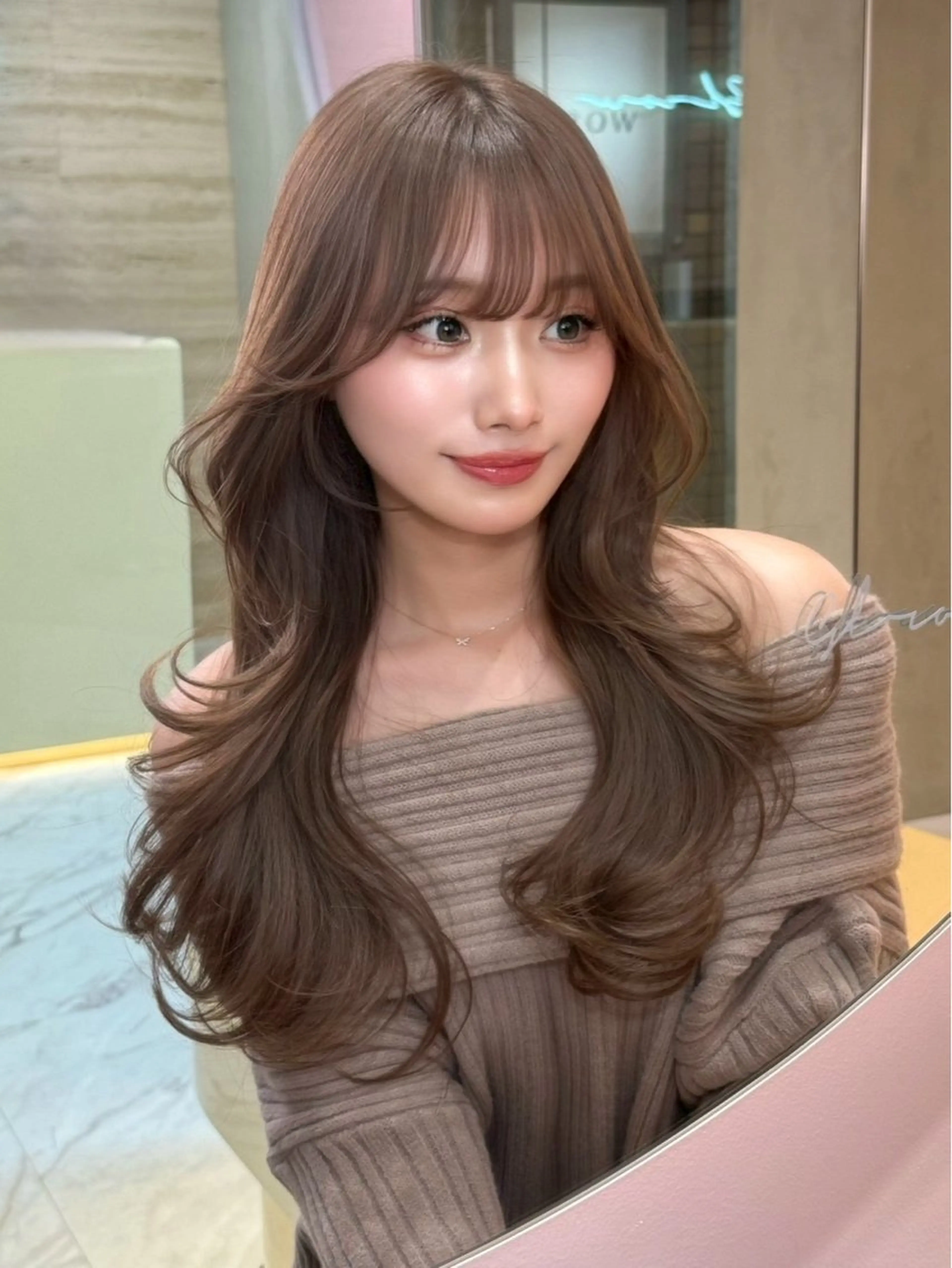 ロング カラー ヘアアレンジ 美髪縮毛矯正/ 透明感カラー吉田光佑のヘアスタイル
