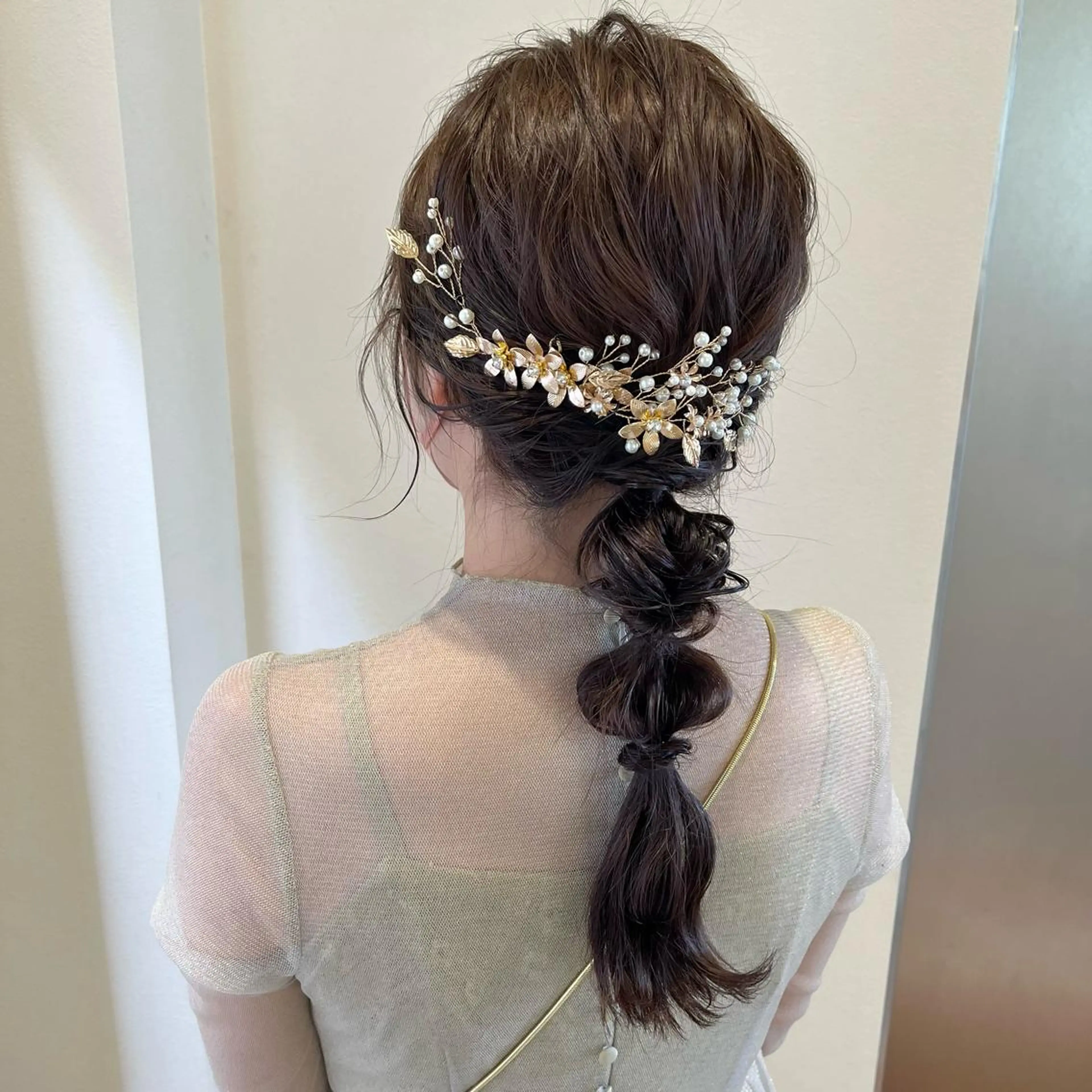 セミロング ヘアアレンジ ヘアセット サソウ ユリエ🥥のヘアスタイル