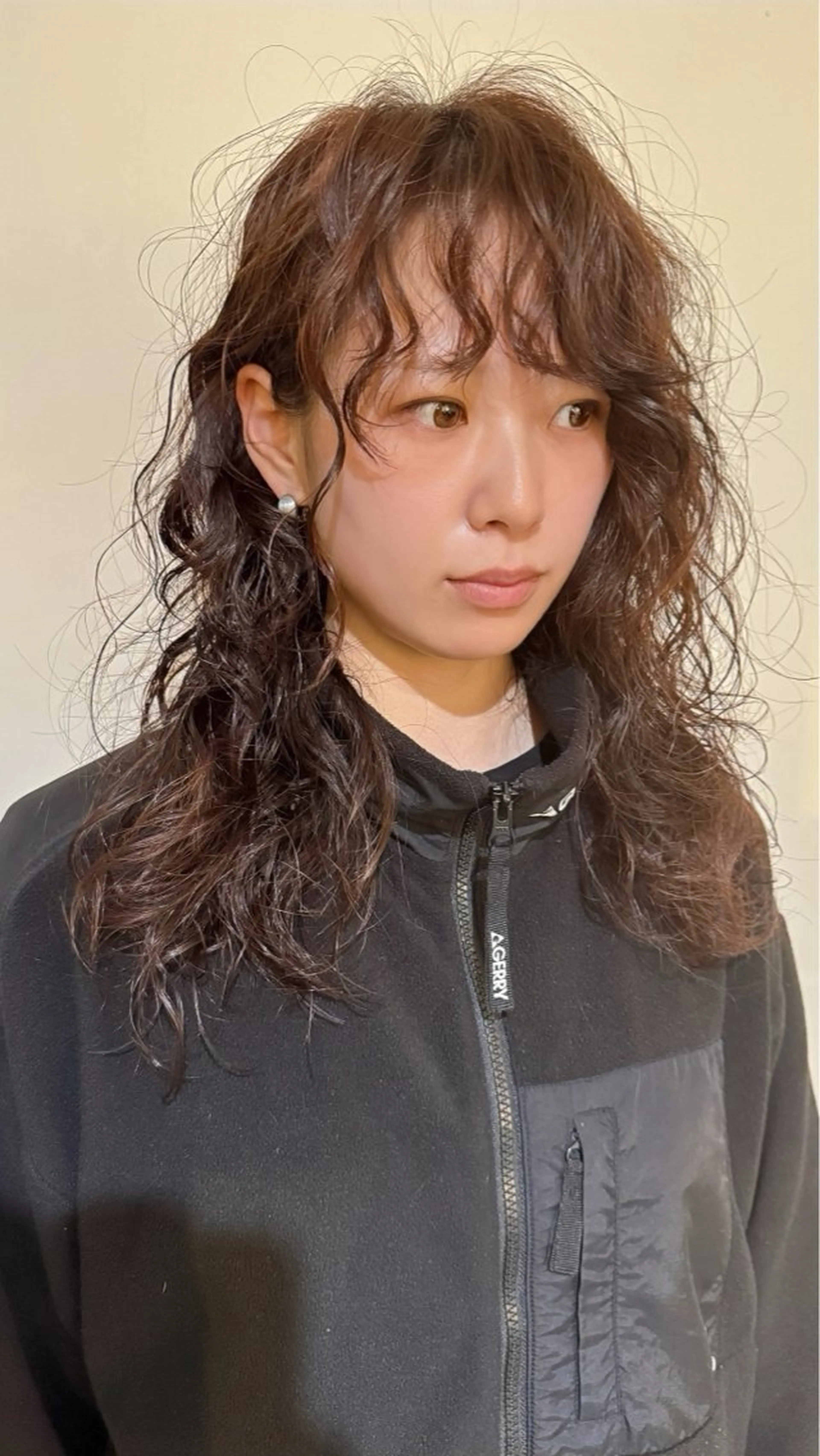 セミロング カット パーマ トリートメント 平 一裕のヘアスタイル