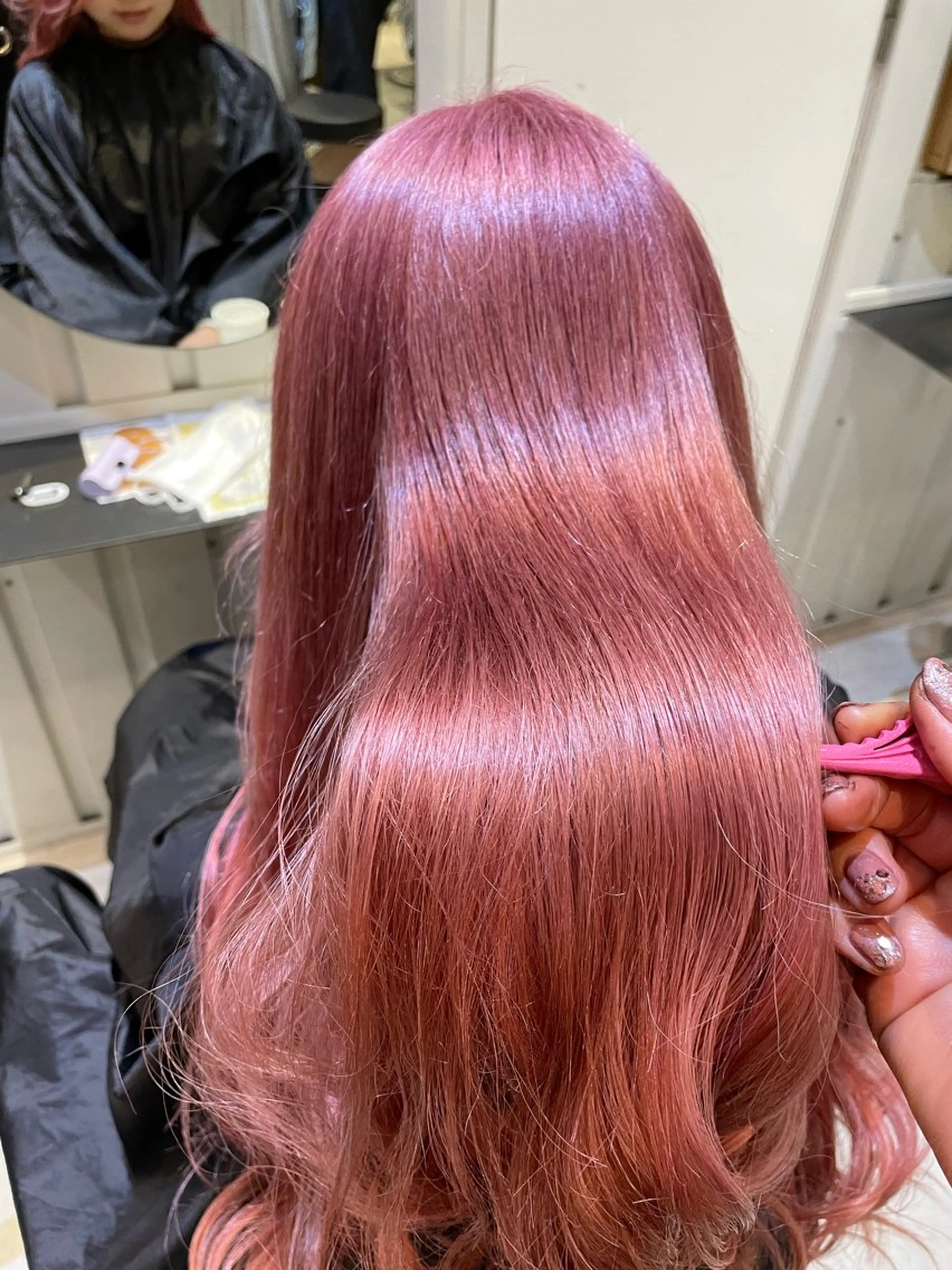 ロング カラー ヘアカラー 💘韓国レイヤー上 品カラーruru💘のヘアスタイル