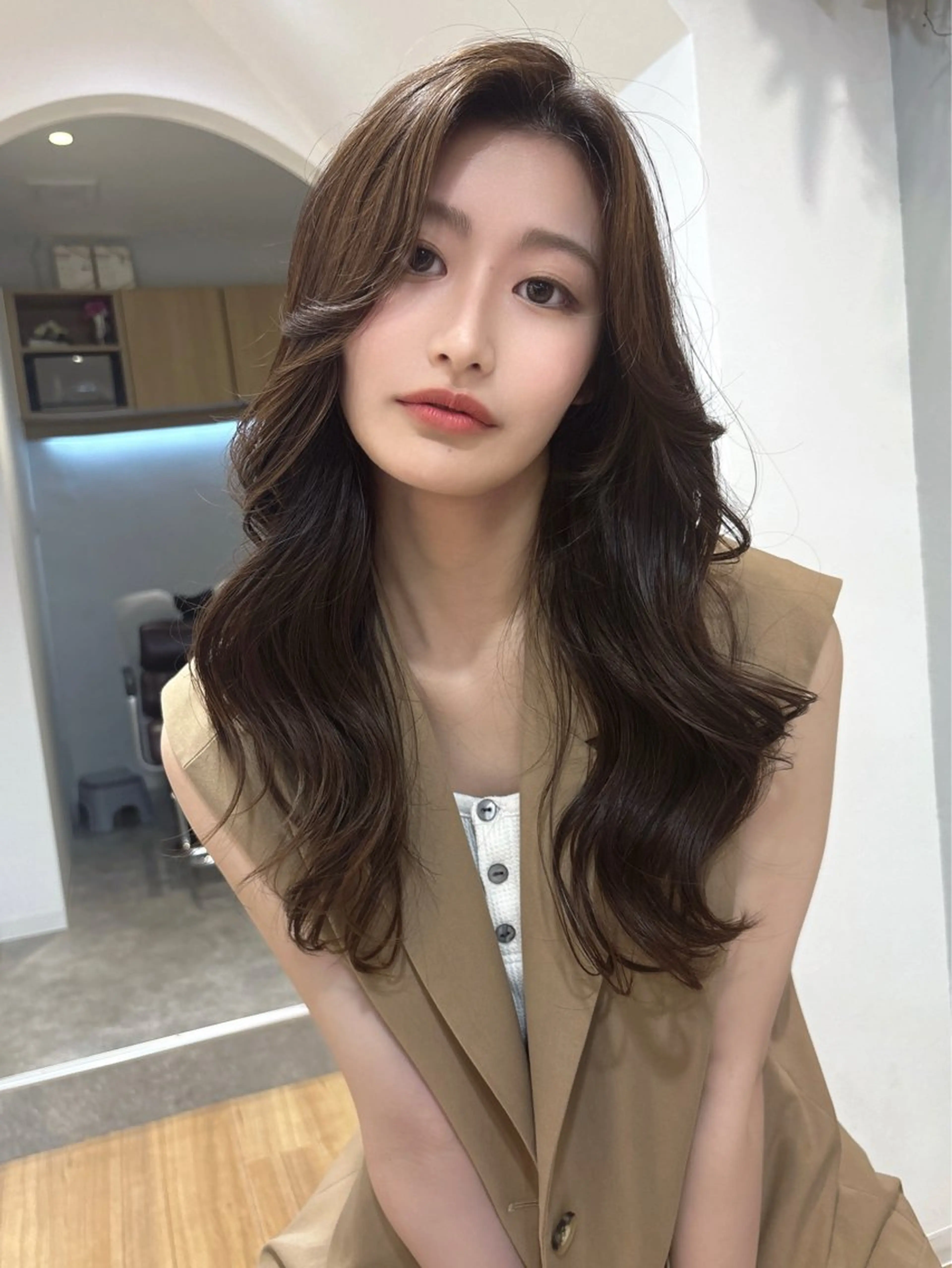 ロング カット akane/ 縮毛矯正/暖色のヘアスタイル