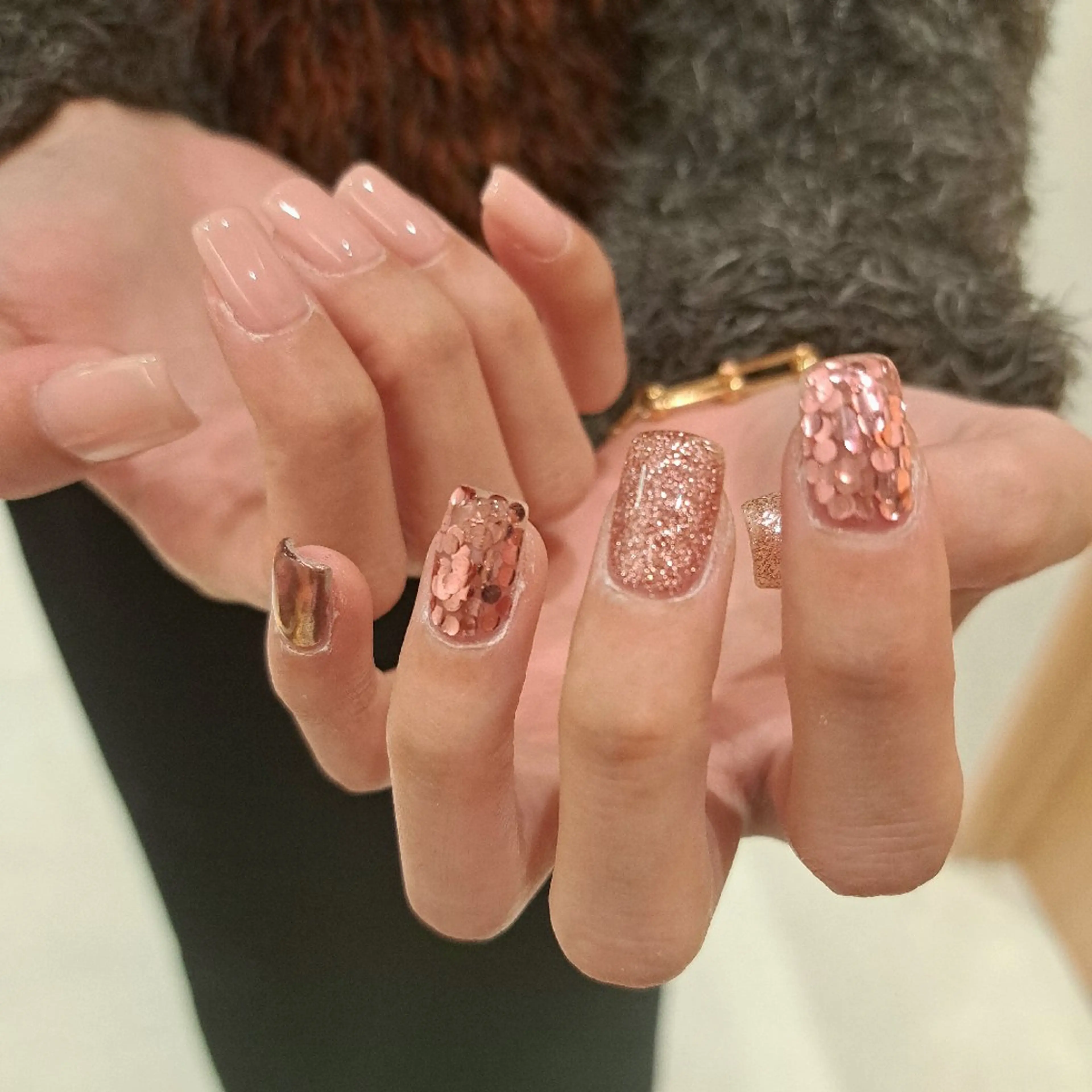 ネイル アートネイル ホログラムネイル キラキラネイル ラメ(グリッター) 持ち込み ハンドネイル Nail mood デザイン持ち込みokのネイルデザイン
