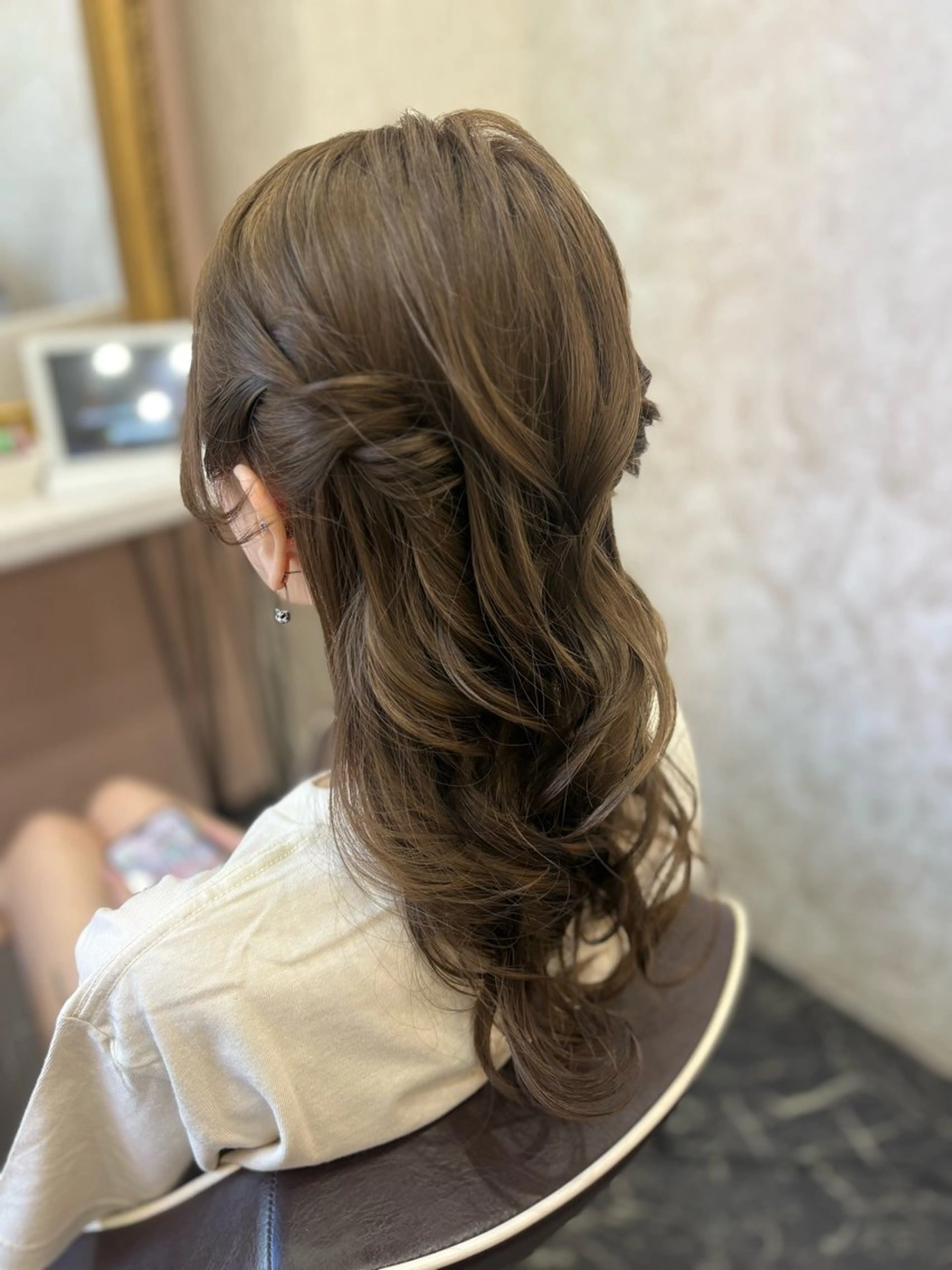 セミロング ヘアセット 暗髪艶カラー/ 髪質改善TR/maiのヘアスタイル