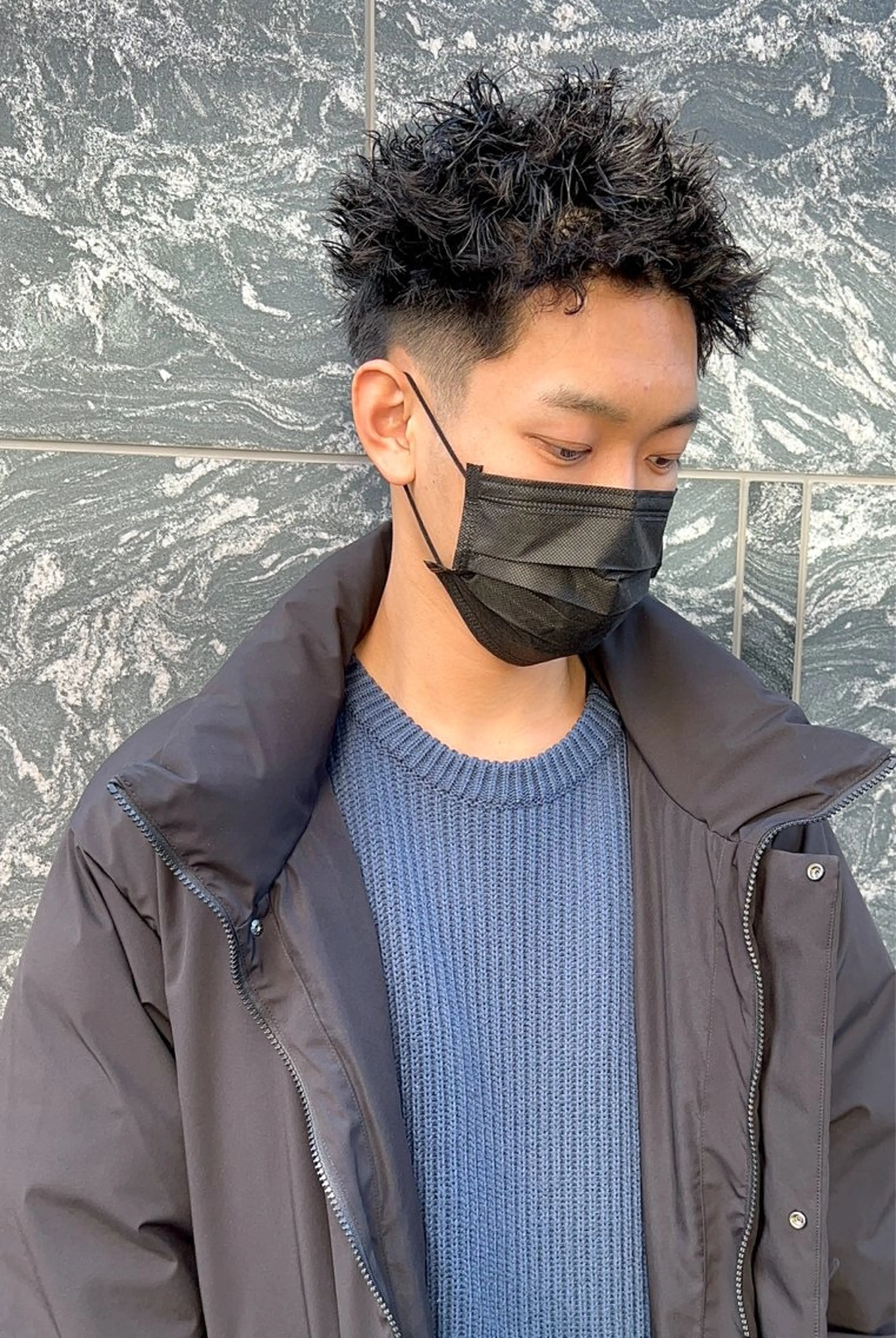 ショート パーマ メンズ メンズパーマ メンズツイストパーマ ツイストパーマ カット パーマ ヘッドスパ 樋野 亮のヘアスタイル