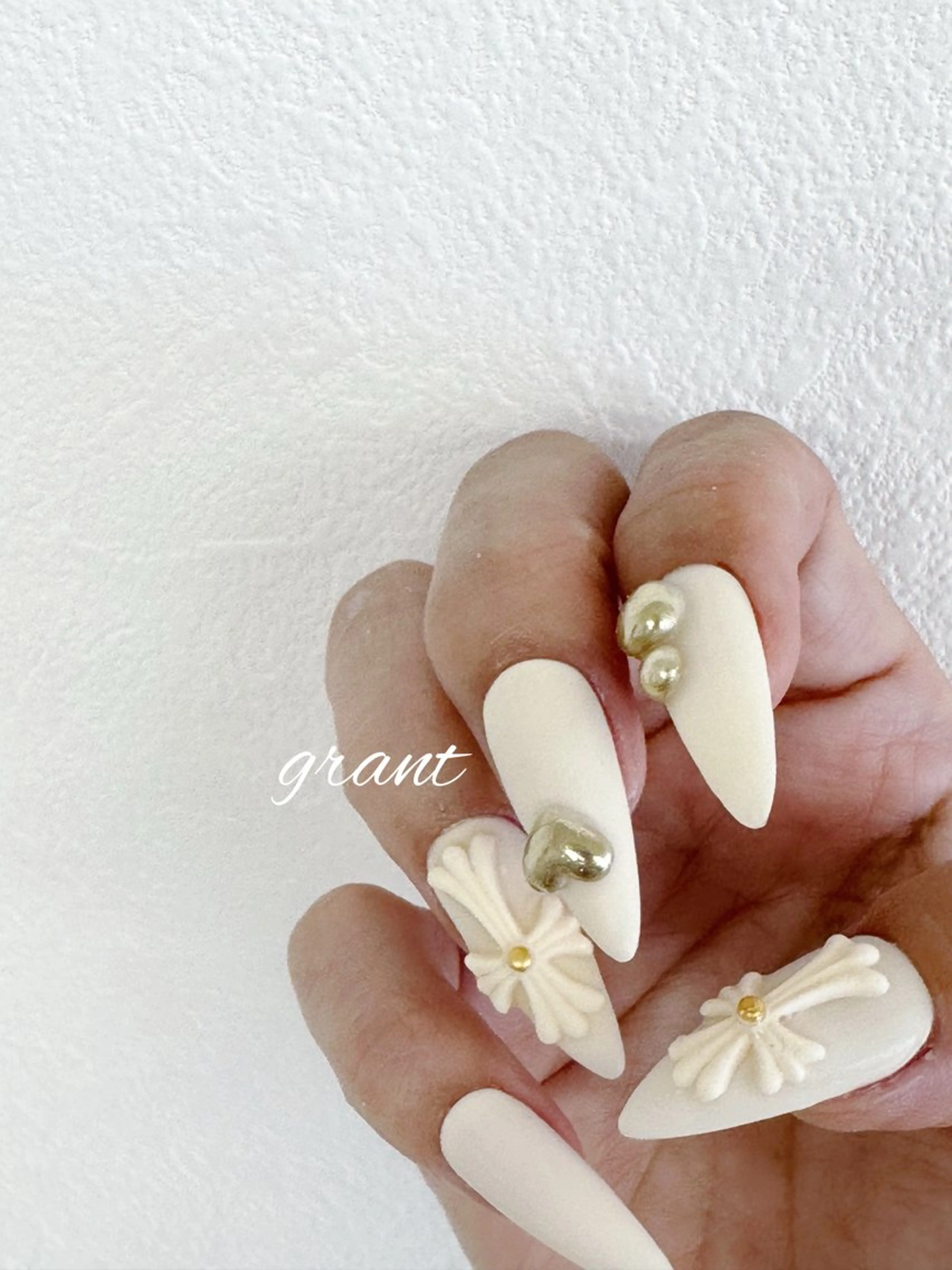 ネイル 長さ出し ハンドネイル nailsalon grantのネイルデザイン