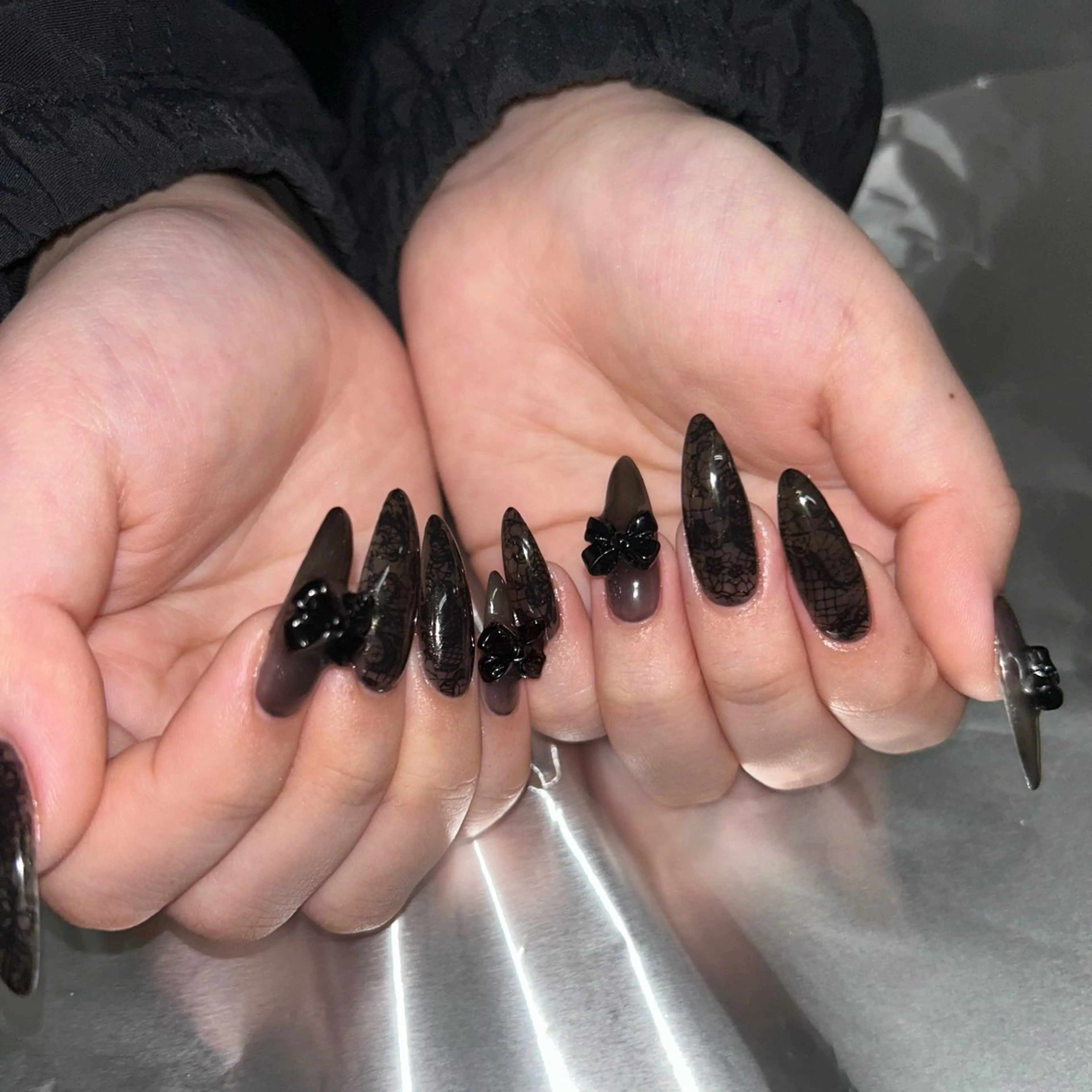 ネイル レース ハルナ/当日予約 🆗🪩のネイルデザイン