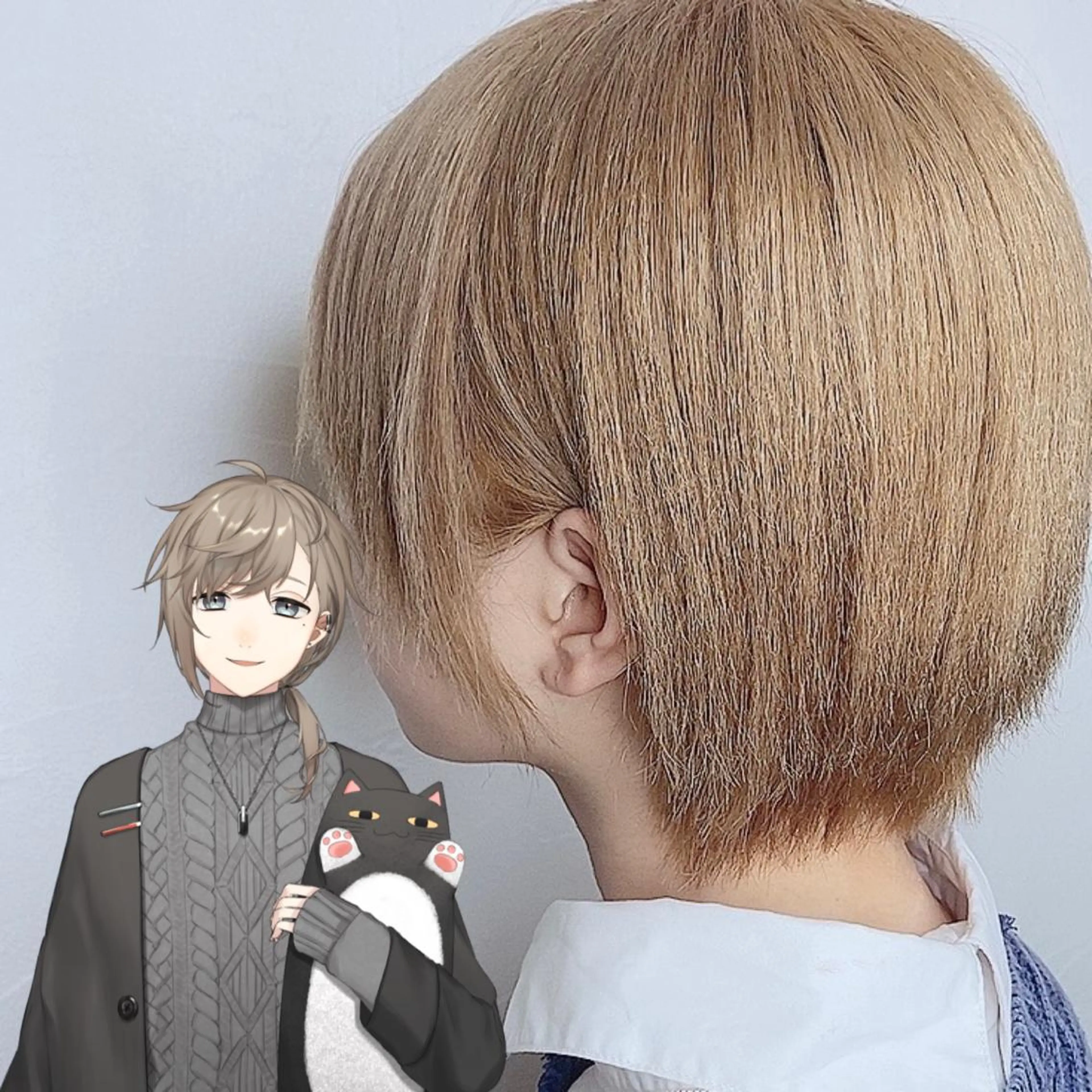 ショート カラー メンズ ベージュカラー 🥀熊谷ウルフカット あゆむのヘアスタイル