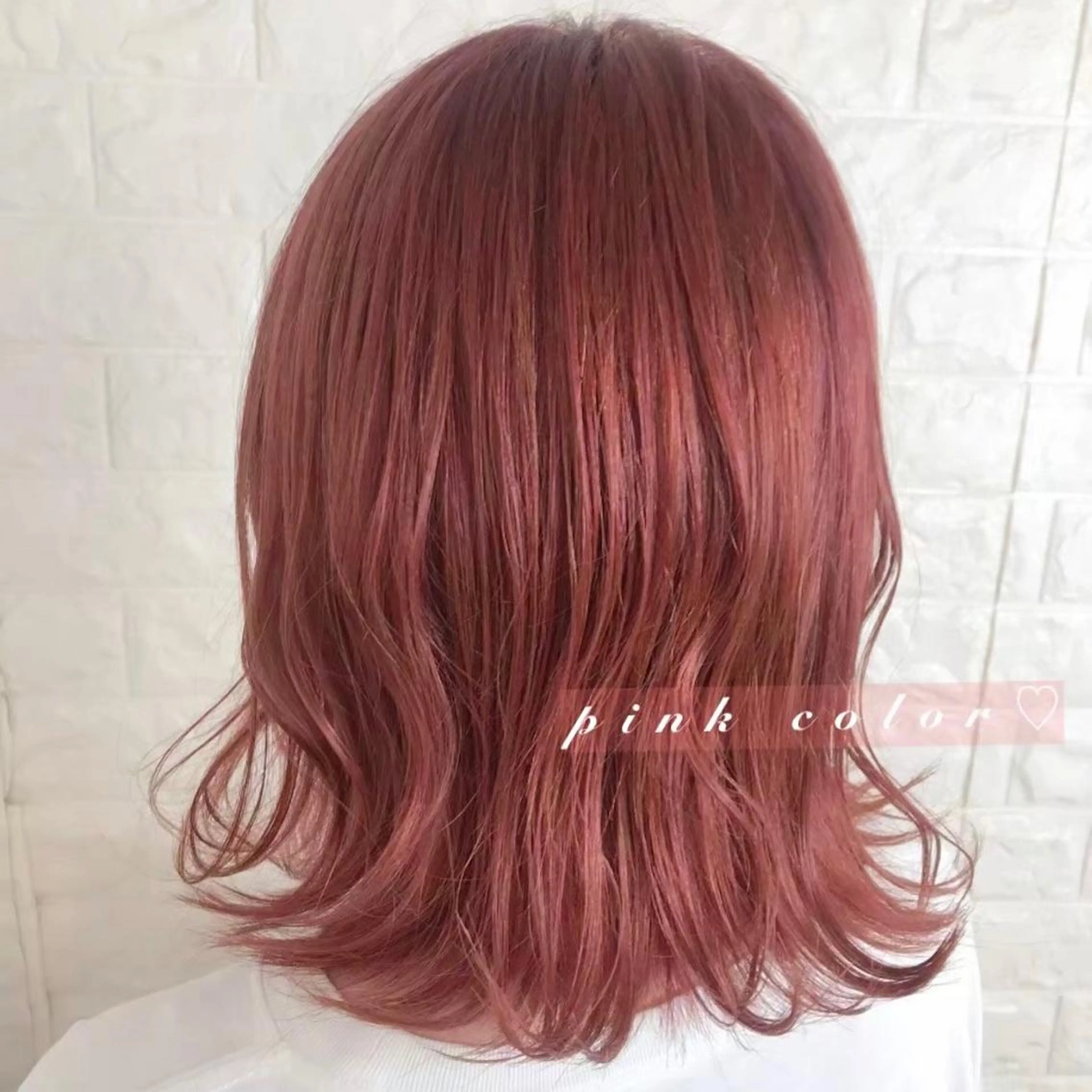 ミディアム カラー ピンクカラー カット 💐レイヤー/透明感 カラー💐智口彩香のヘアスタイル