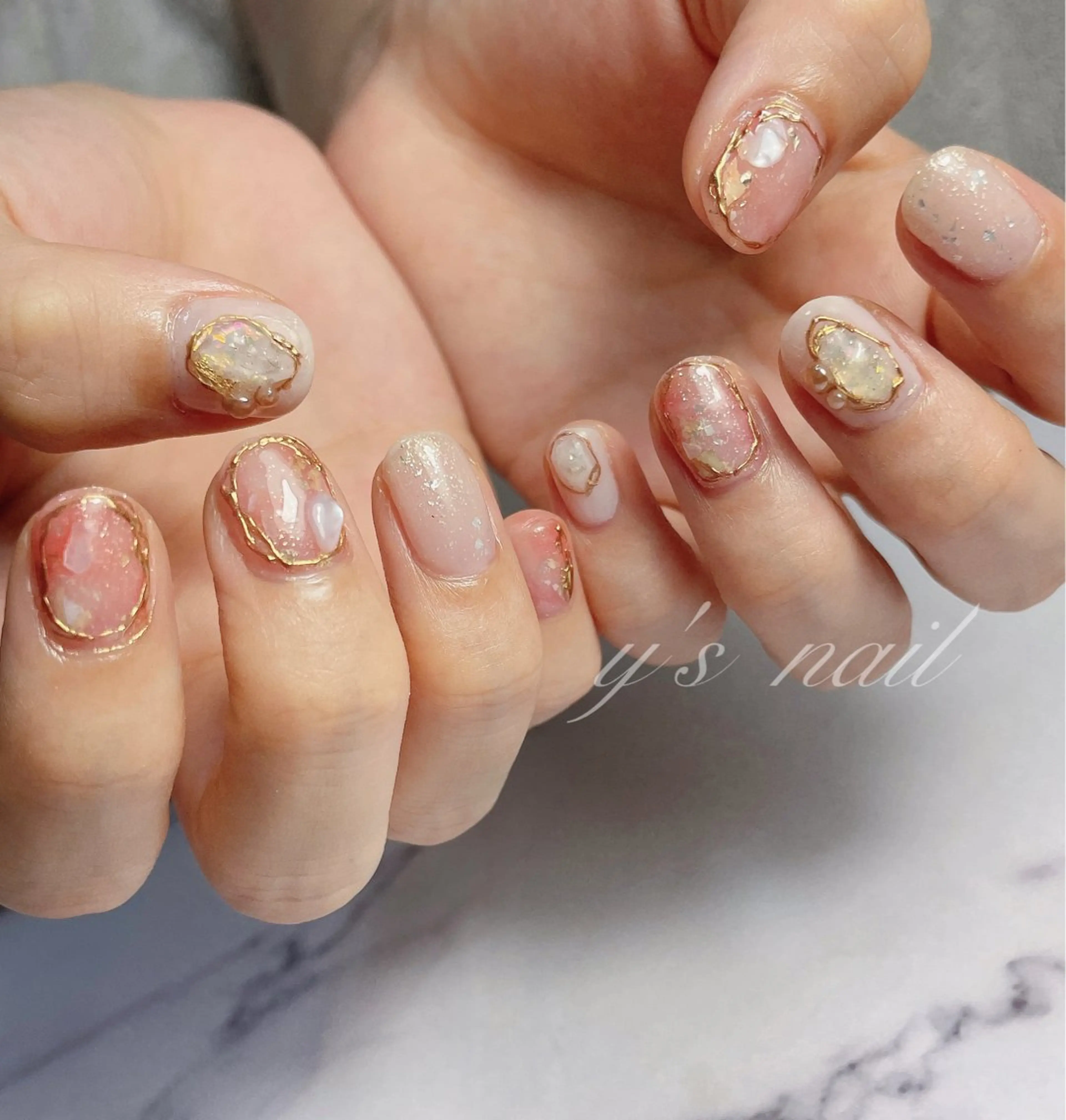 ネイル ニュアンスネイル ハンドネイル y’s nail ✧ゆきのネイルデザイン