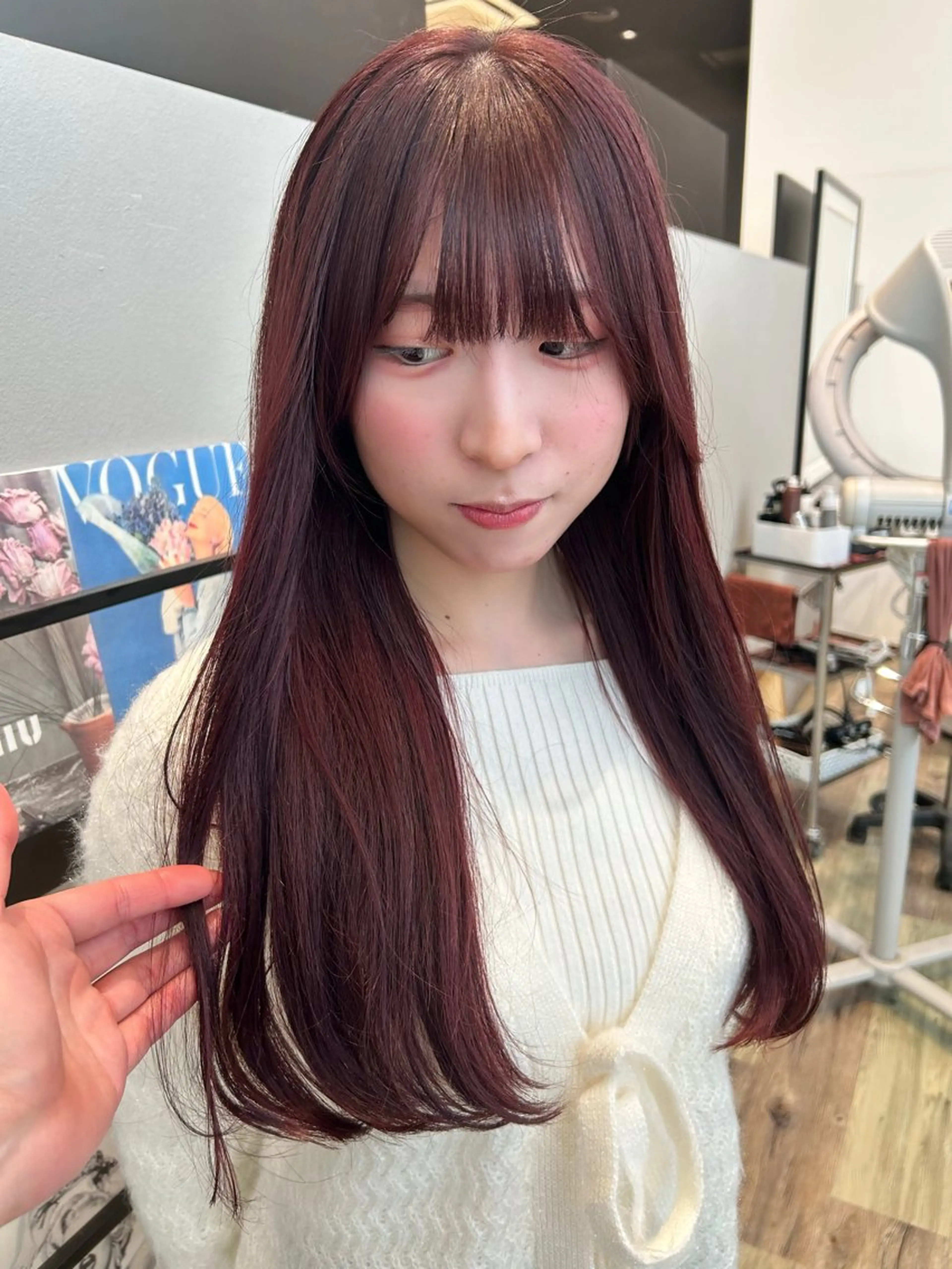 ロング カラー カット ヘアカラー トリートメント k-two☁あべの/ 艶感カラー/Touaのヘアスタイル