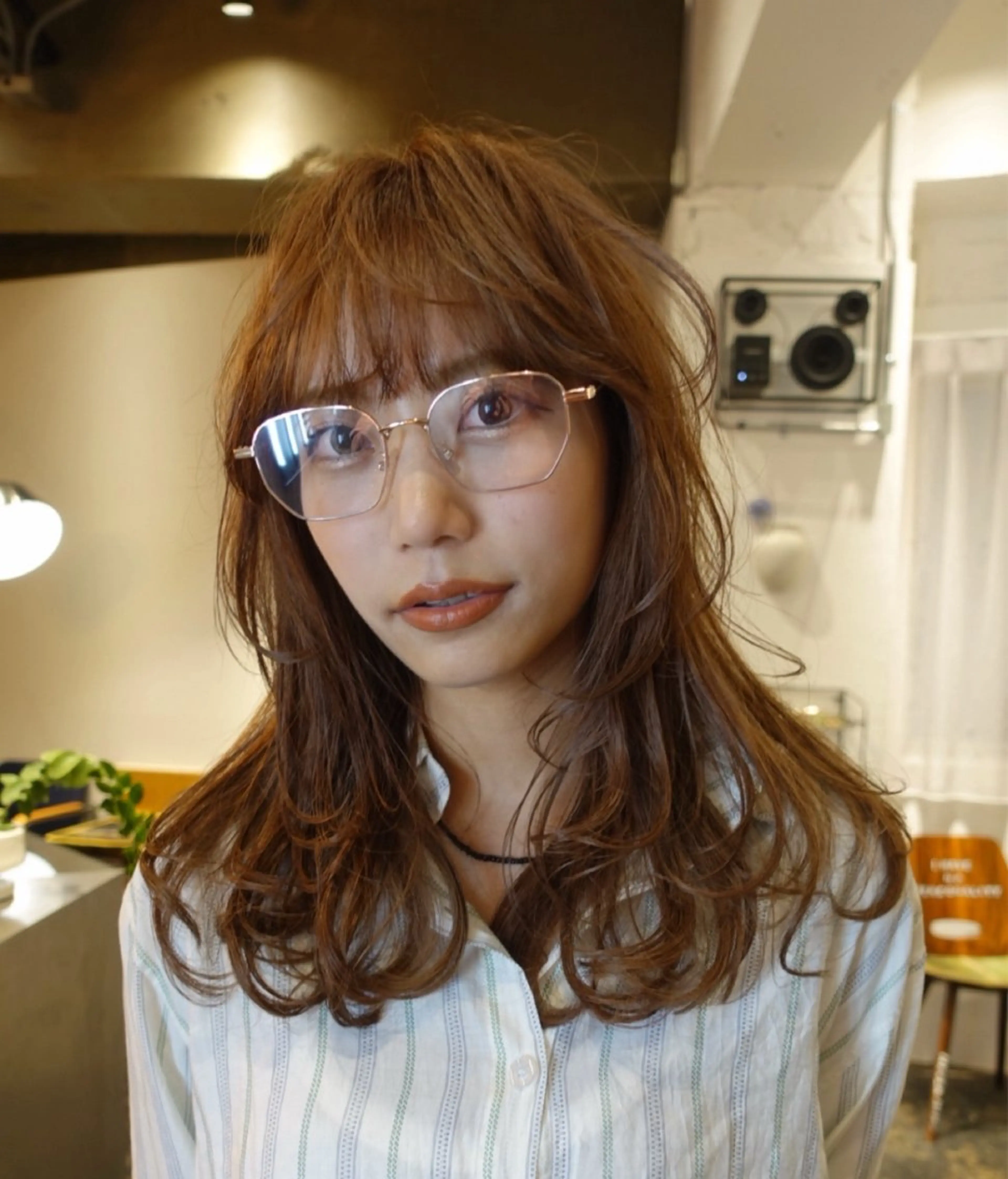 セミロング カラー ヘアカラー トリートメント 池田 早希のヘアスタイル