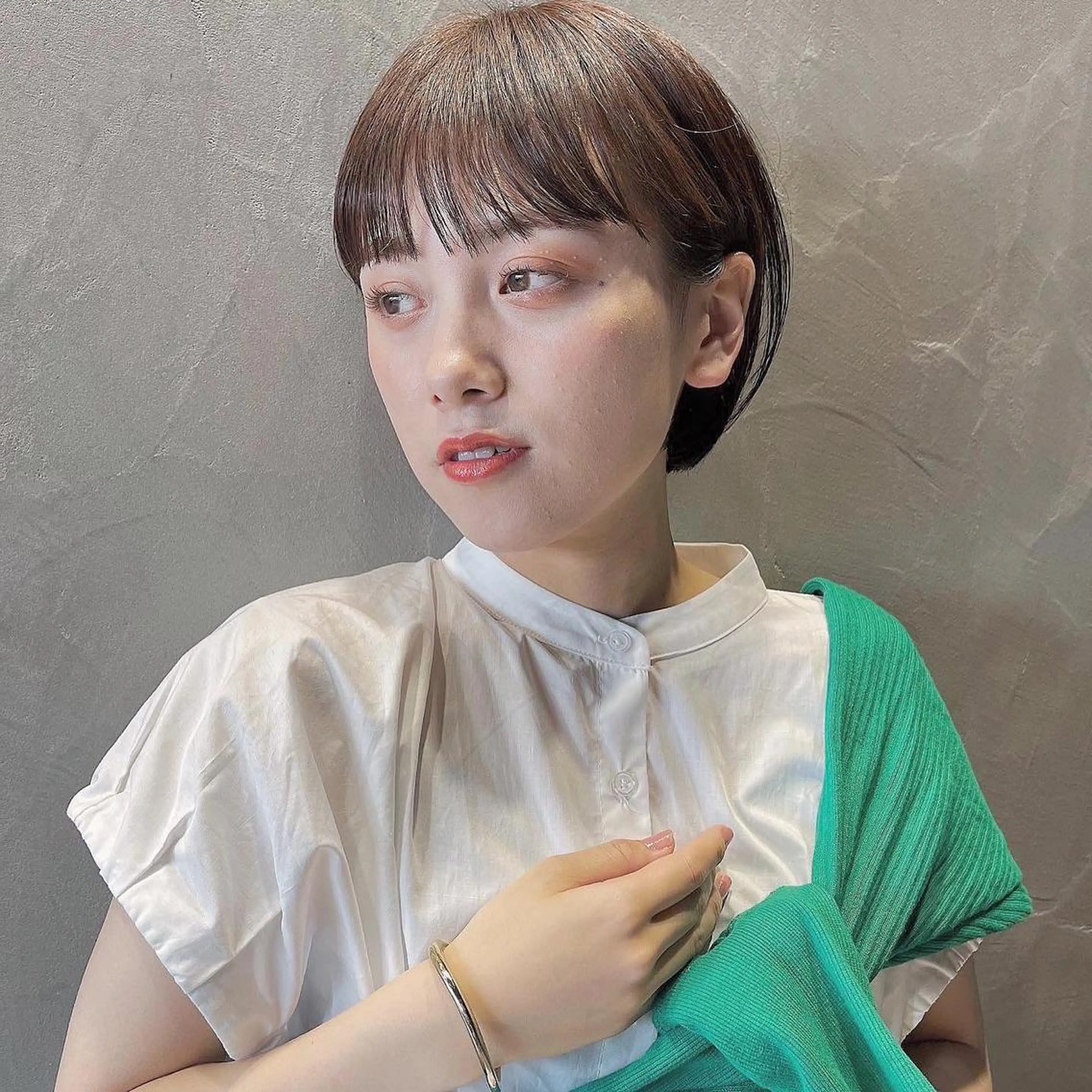 ショート カラー ブラウンカラー 透明感カラー 🌱ボブ/レイヤー/ ベージュ/あやみ✨のヘアスタイル