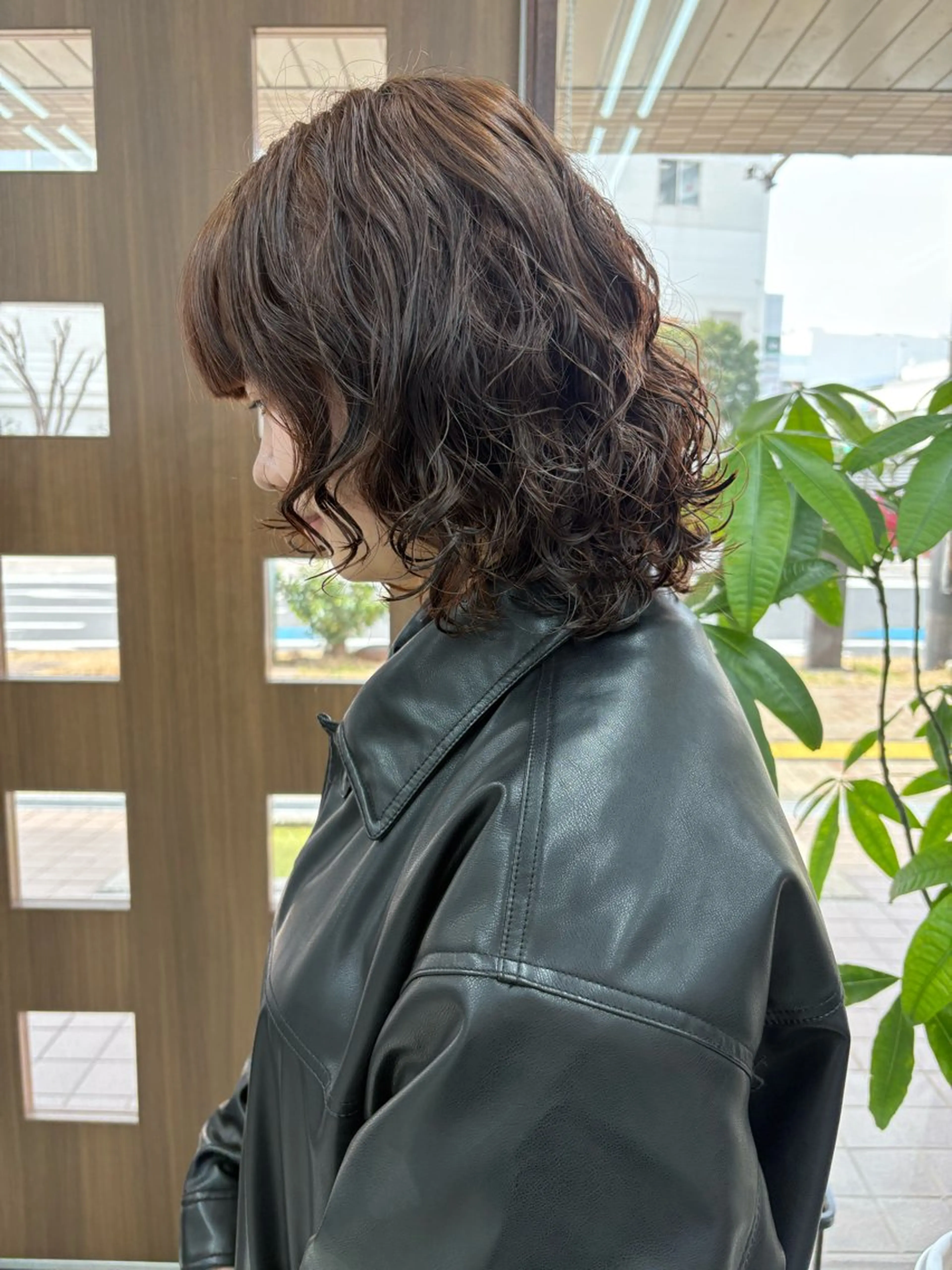 ミディアム ミディアムパーマ ボブ パーマ ダブルカラー/韓国 ヘア/さわのあかねのヘアスタイル